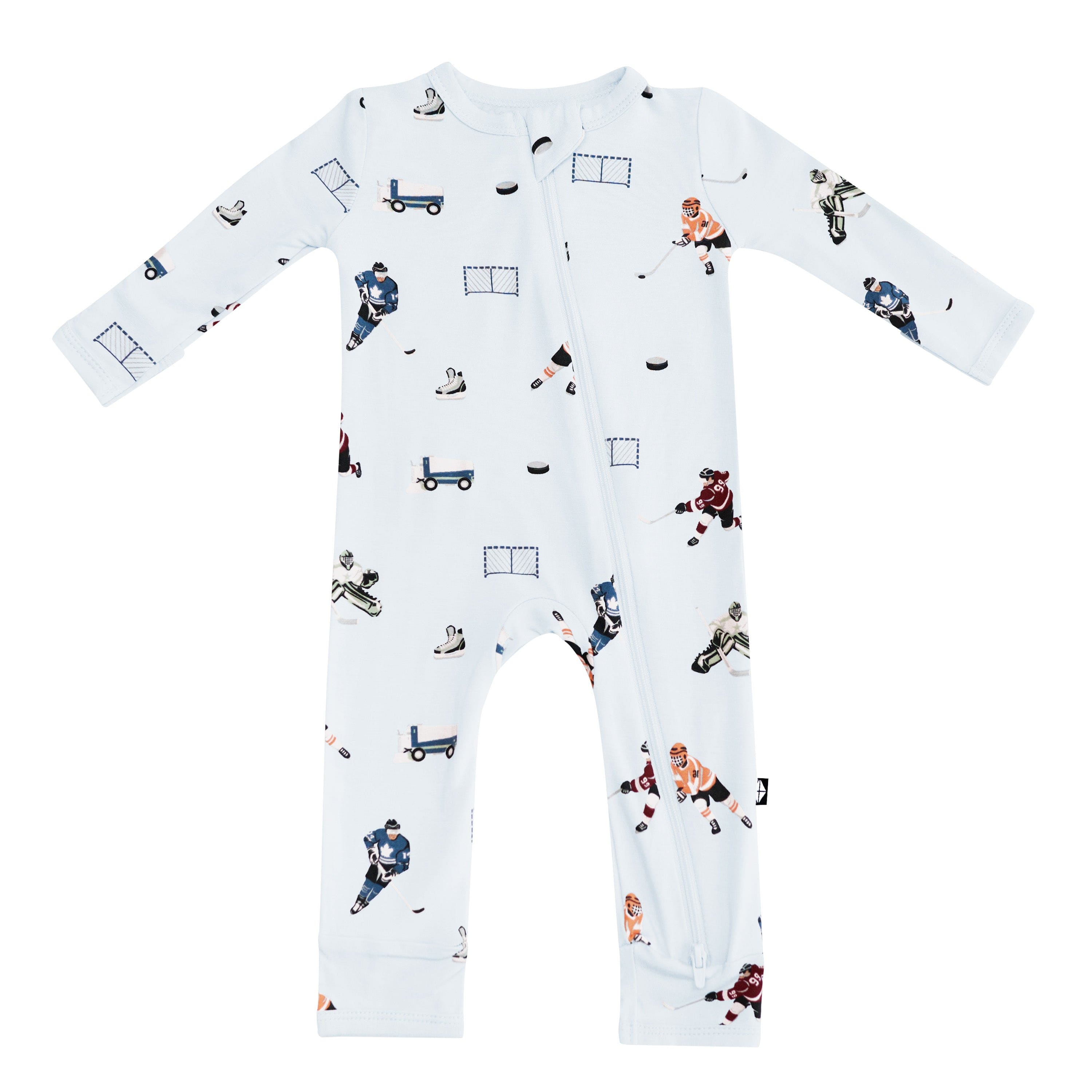 Kyte Baby Zippered Rompers Zippered Romper in Hockey