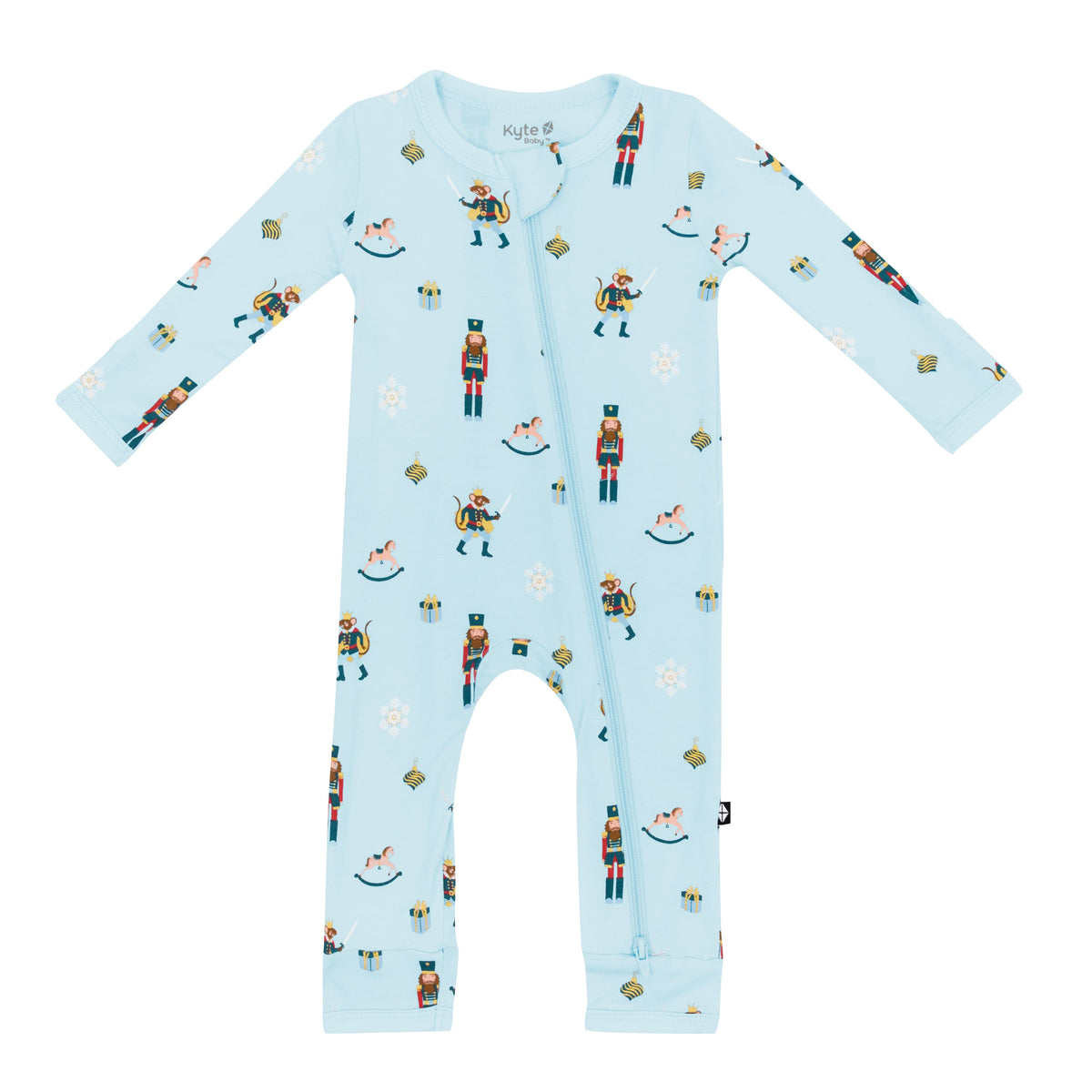 Kyte Baby Zippered Rompers Zippered Romper in Nutcracker