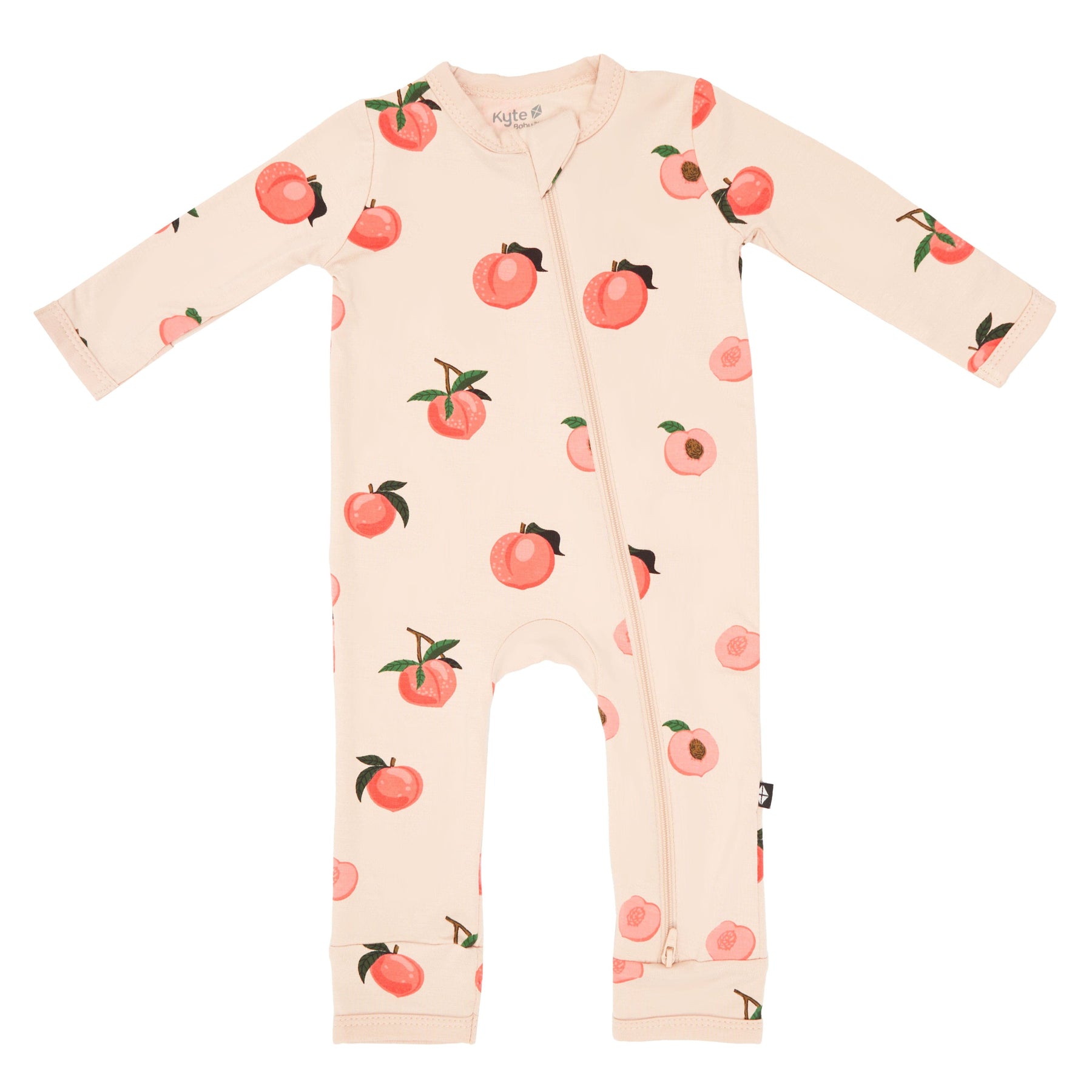 Kyte Baby Zippered Rompers Zippered Romper in Peach