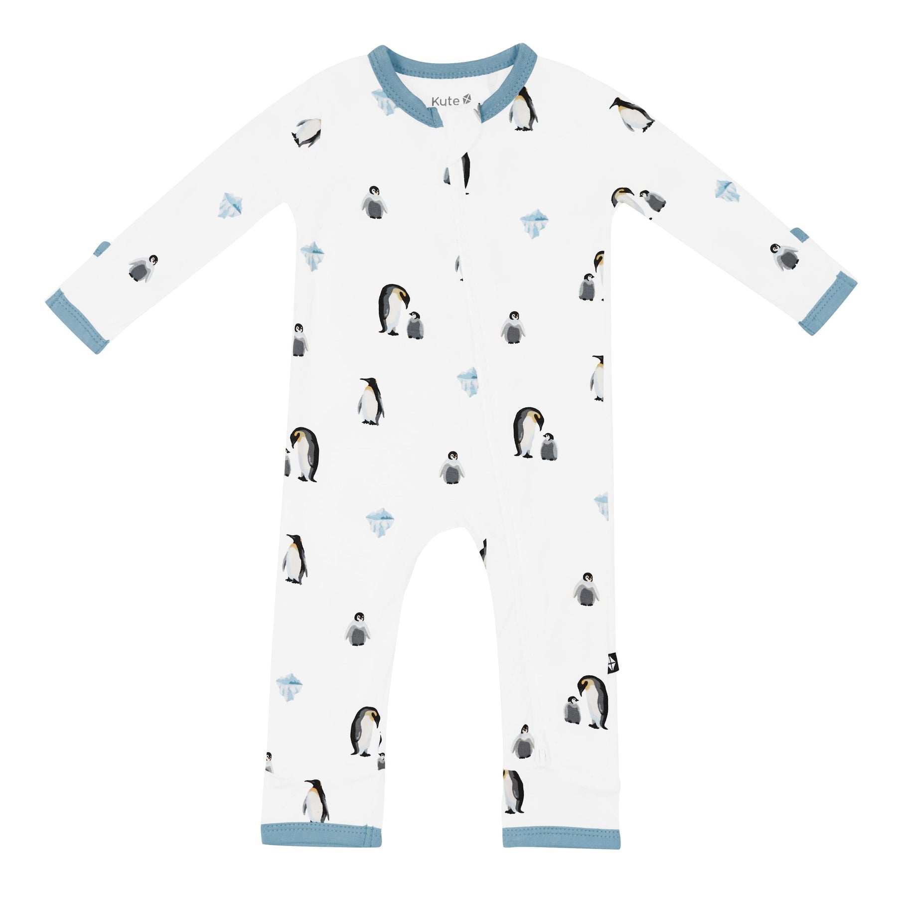 Kyte Baby Zippered Rompers Zippered Romper in Penguin