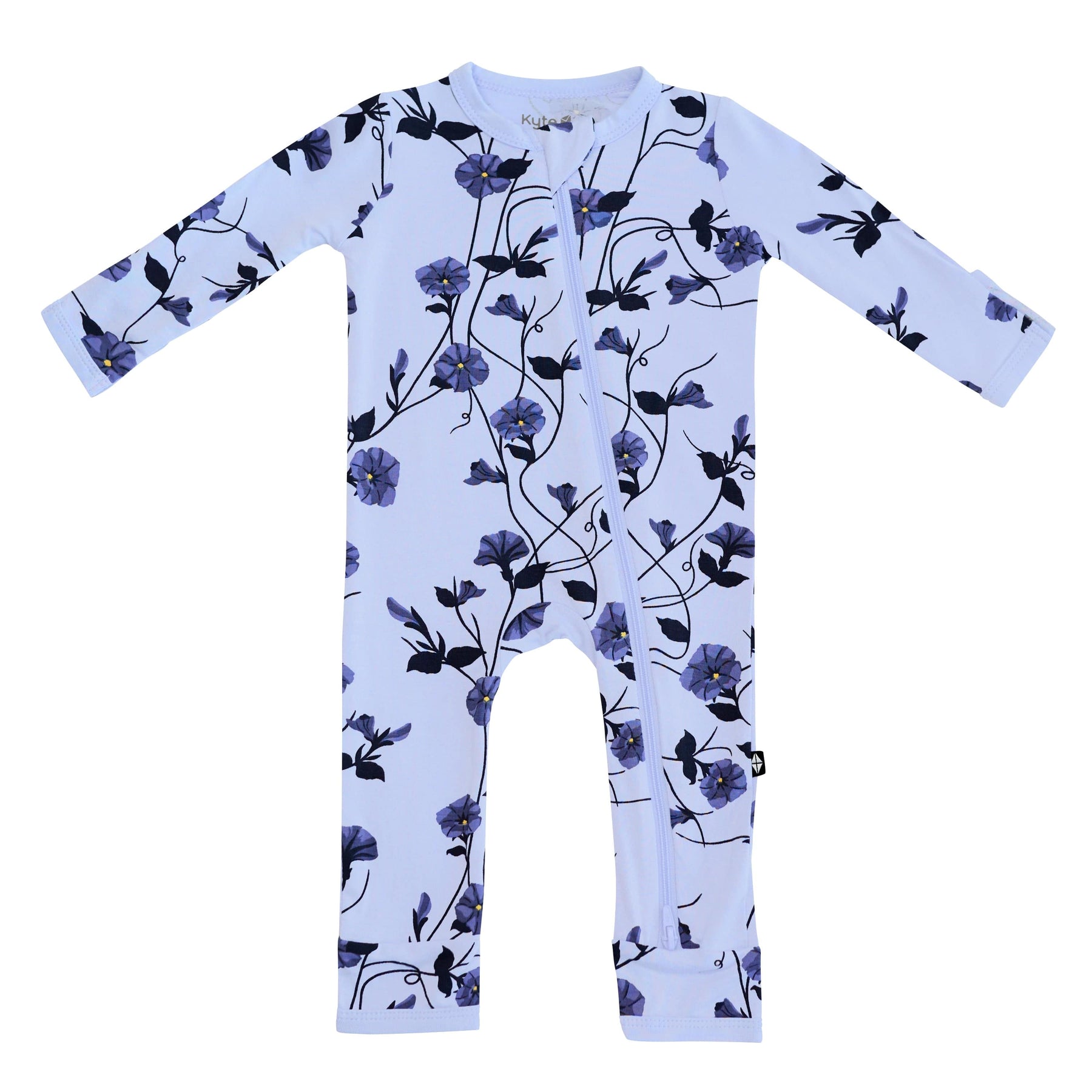 Kyte Baby Zippered Rompers Zippered Romper in Petunia