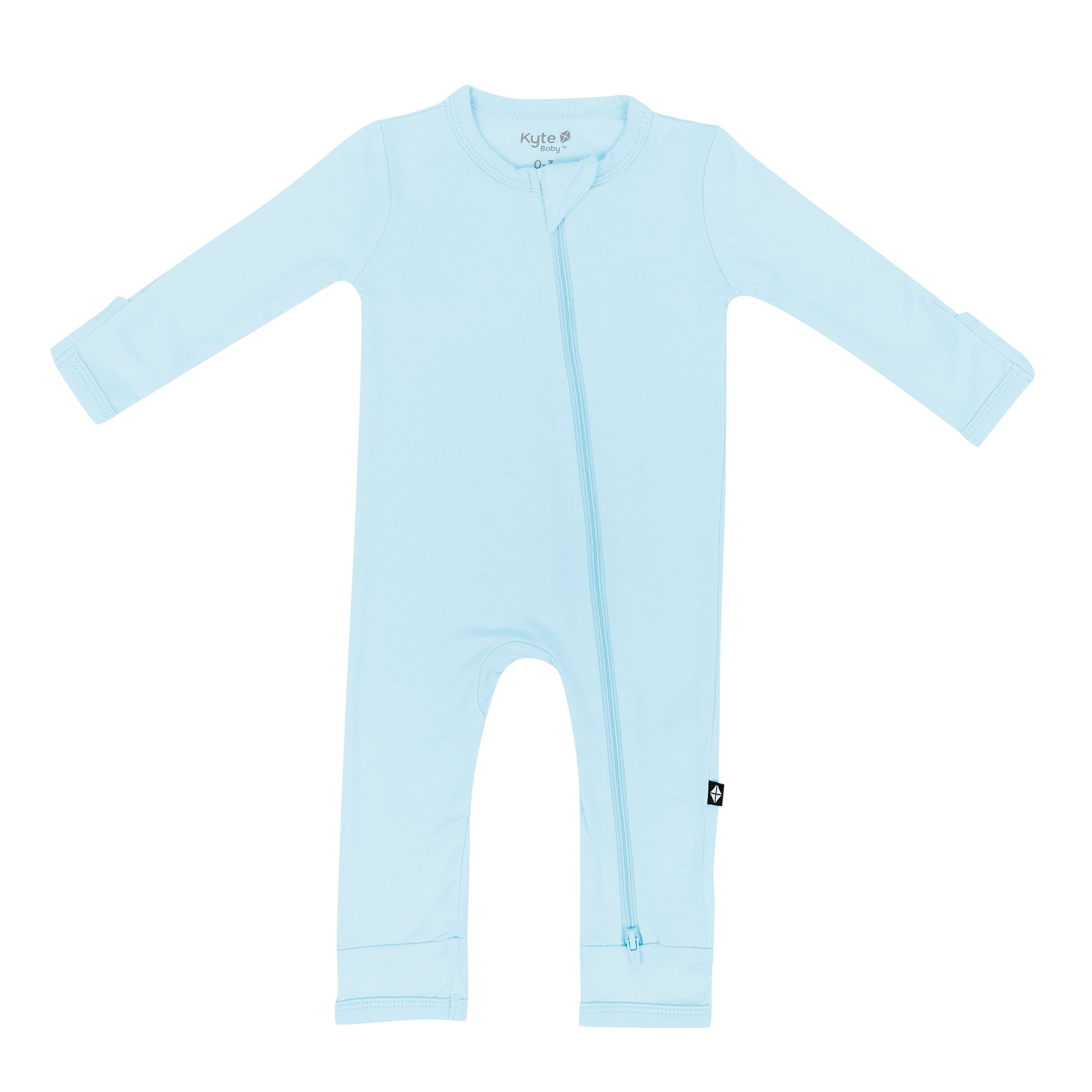 Kyte Baby Zippered Rompers Zippered Romper in Powder