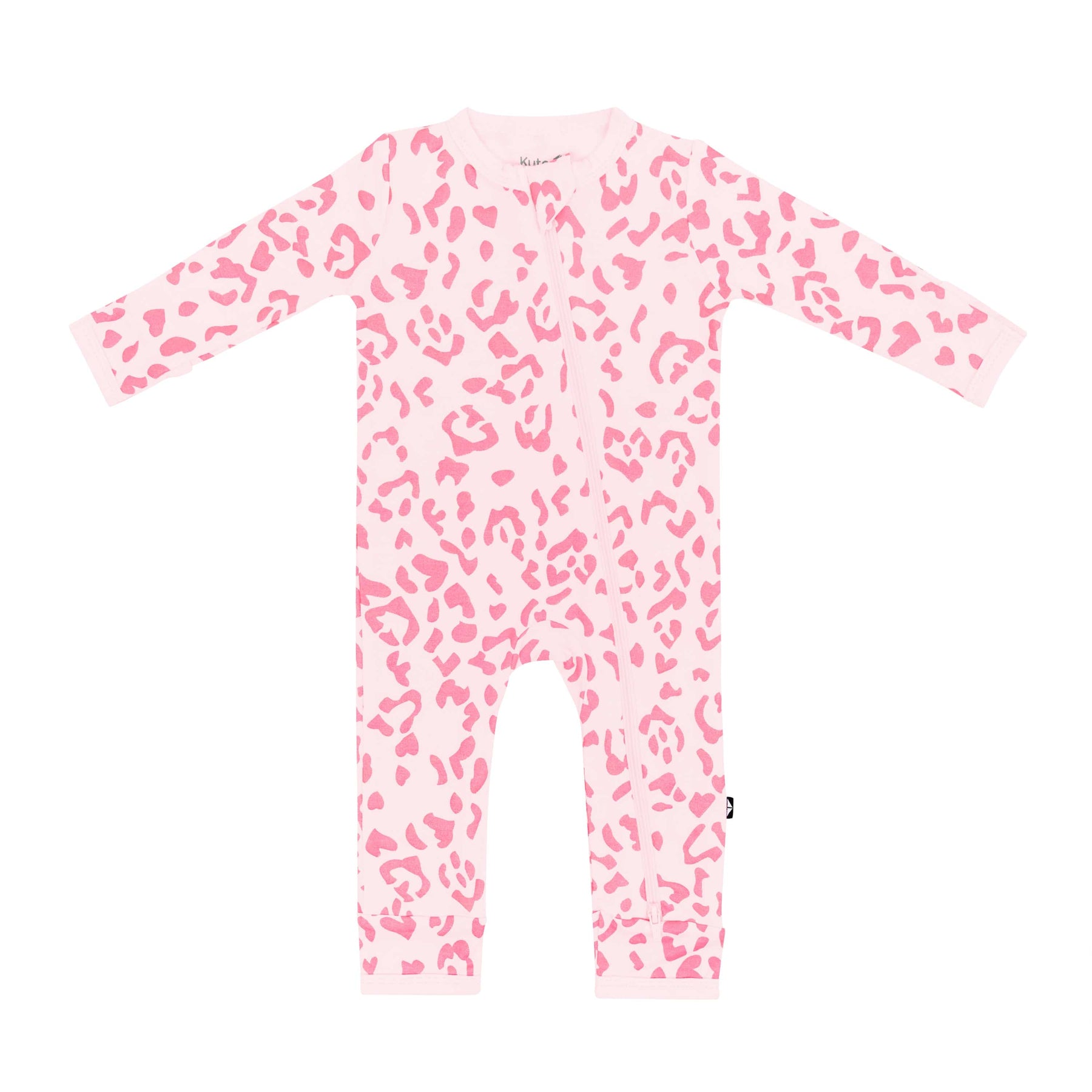 Kyte Baby Zippered Romper in Sakura Leopard