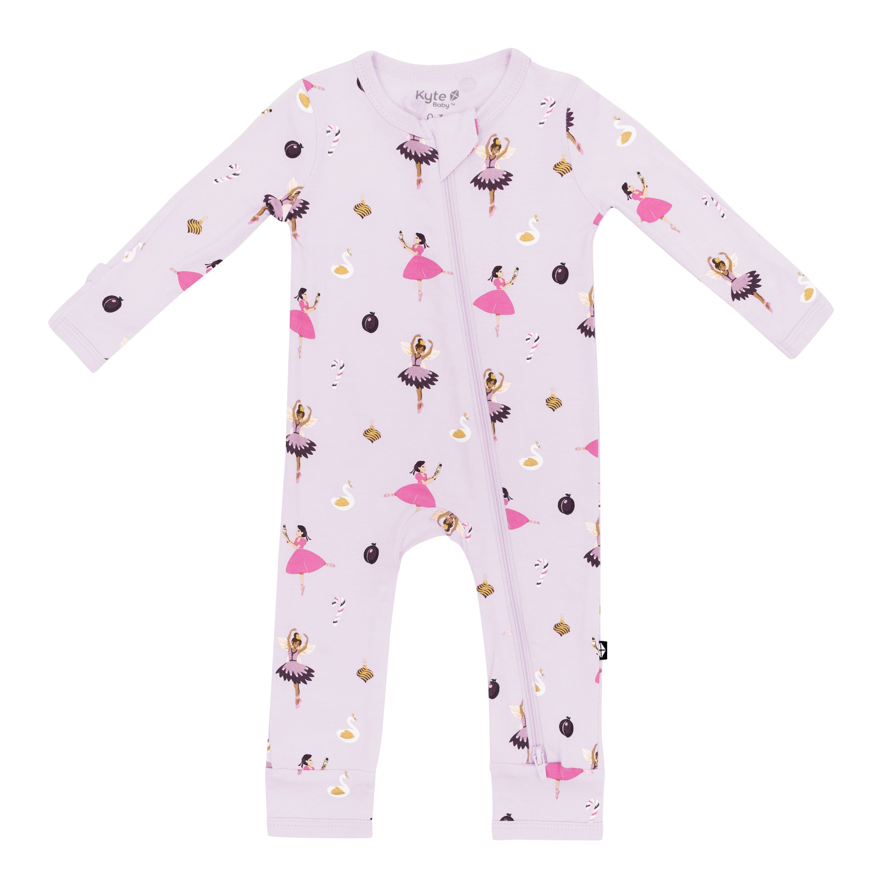 Kyte Baby Zippered Rompers Zippered Romper in Sugar Plum