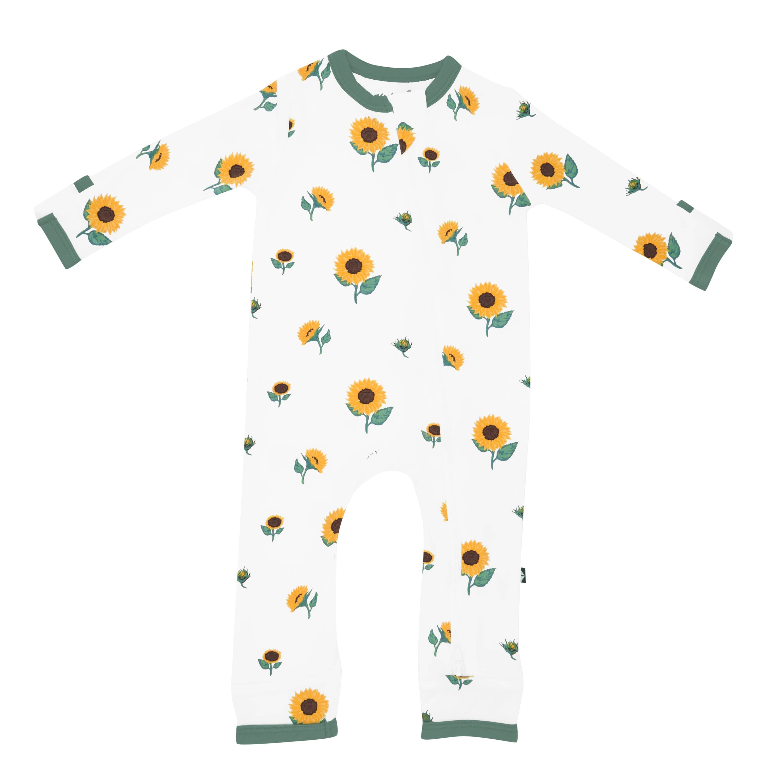 Kyte Baby Zippered Rompers Zippered Romper in Sunflower