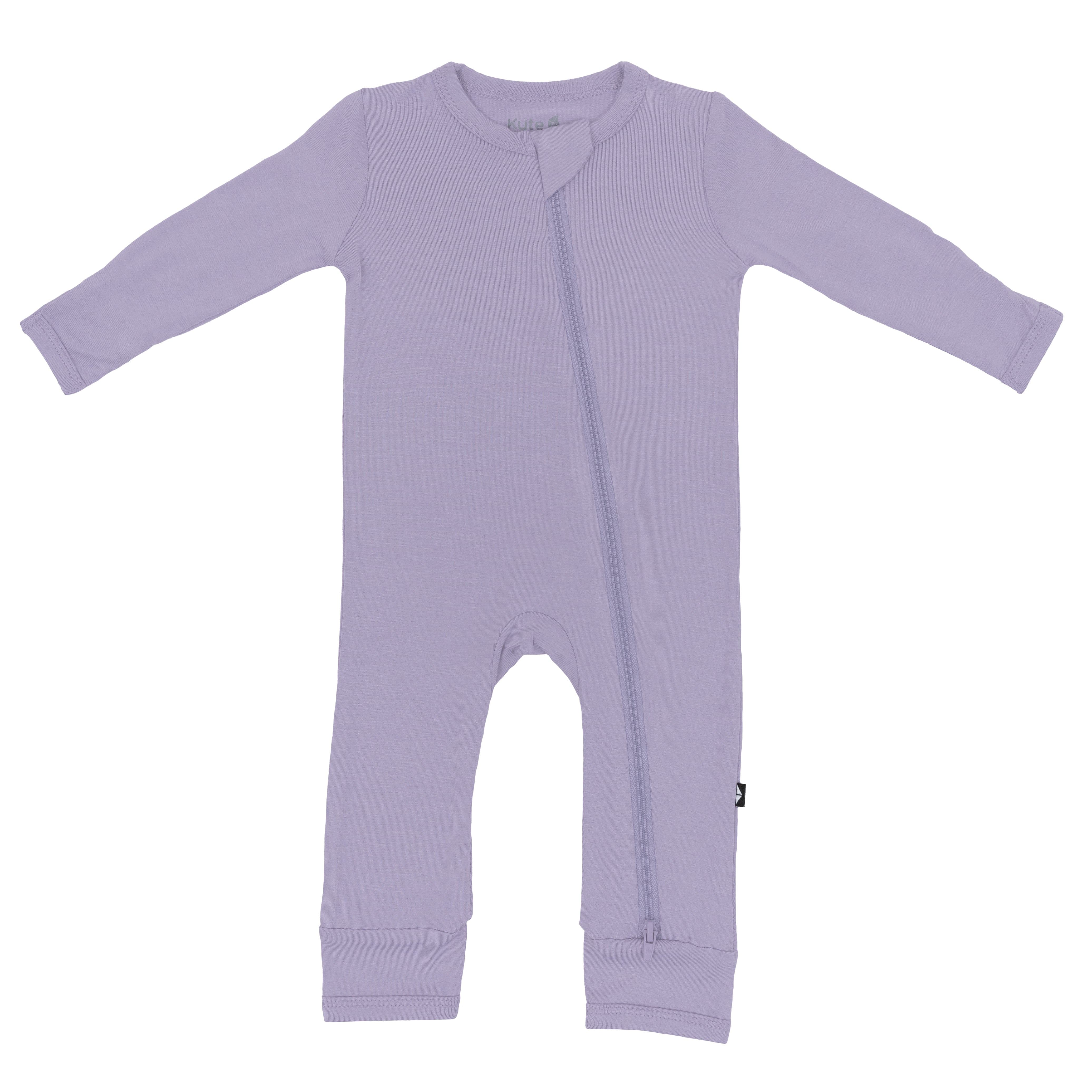 Kyte Baby Zippered Rompers Zippered Romper in Taro