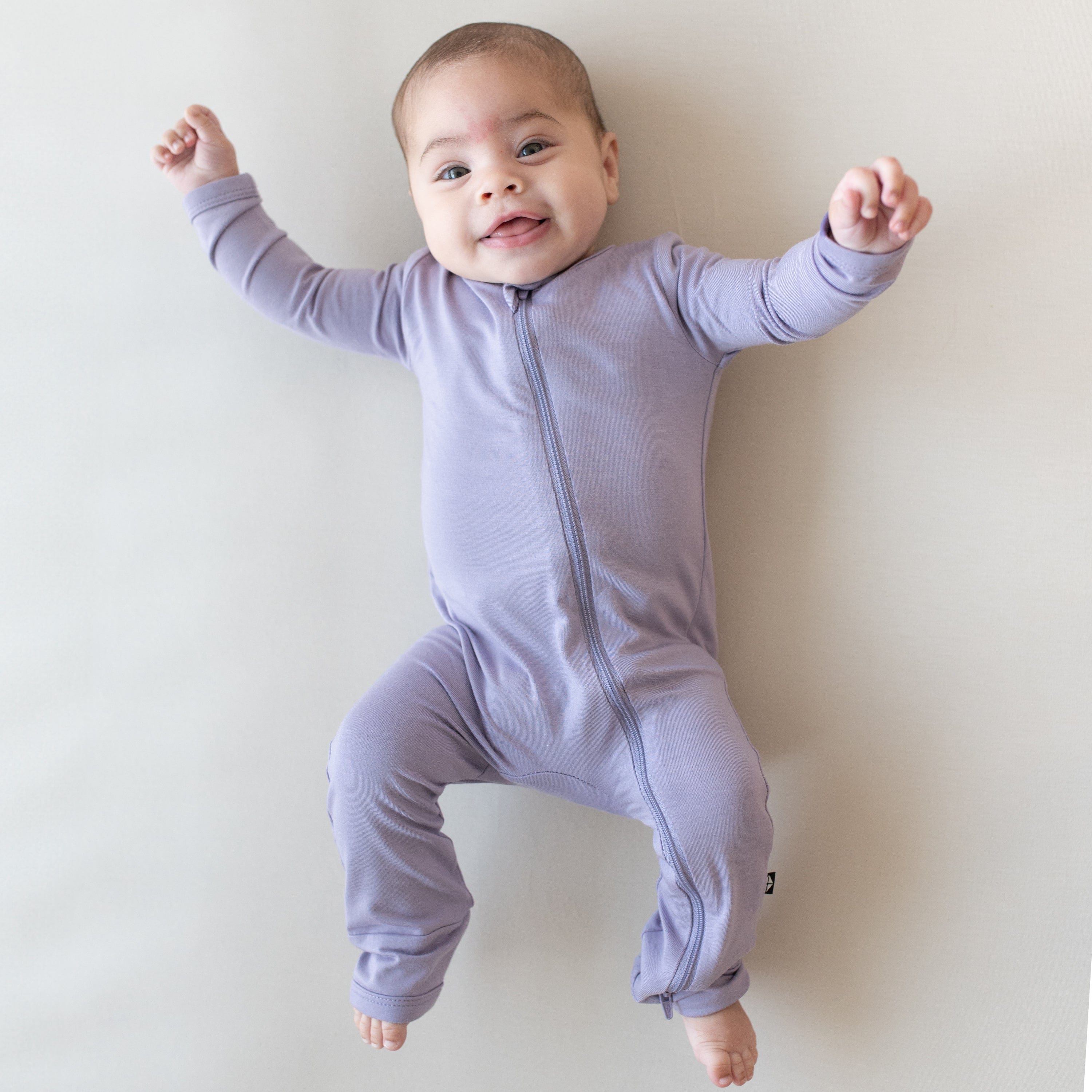 Zippered Romper in Taro Romper Pajamas Kyte Baby
