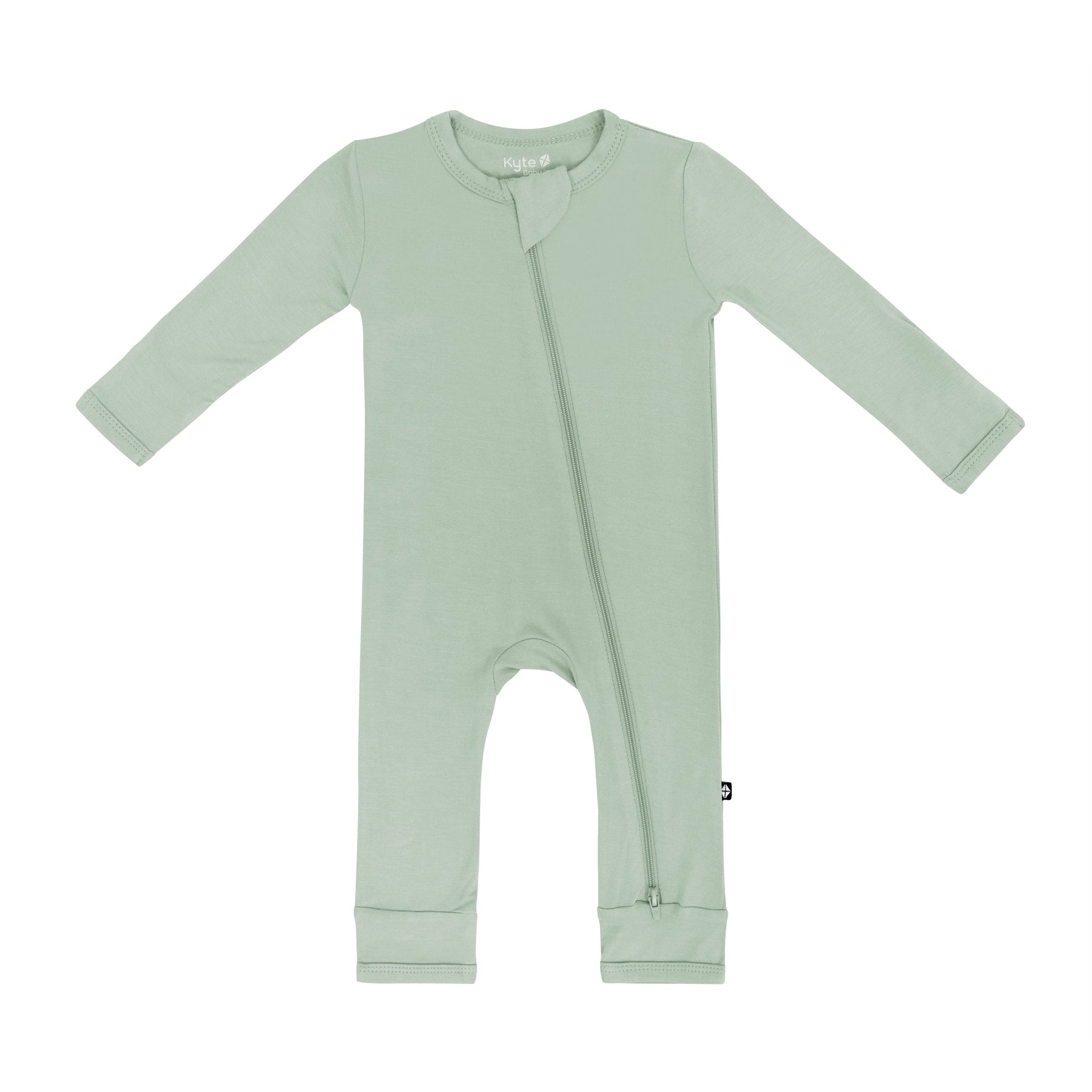 Kyte Baby Zippered Rompers Zippered Romper in Thyme