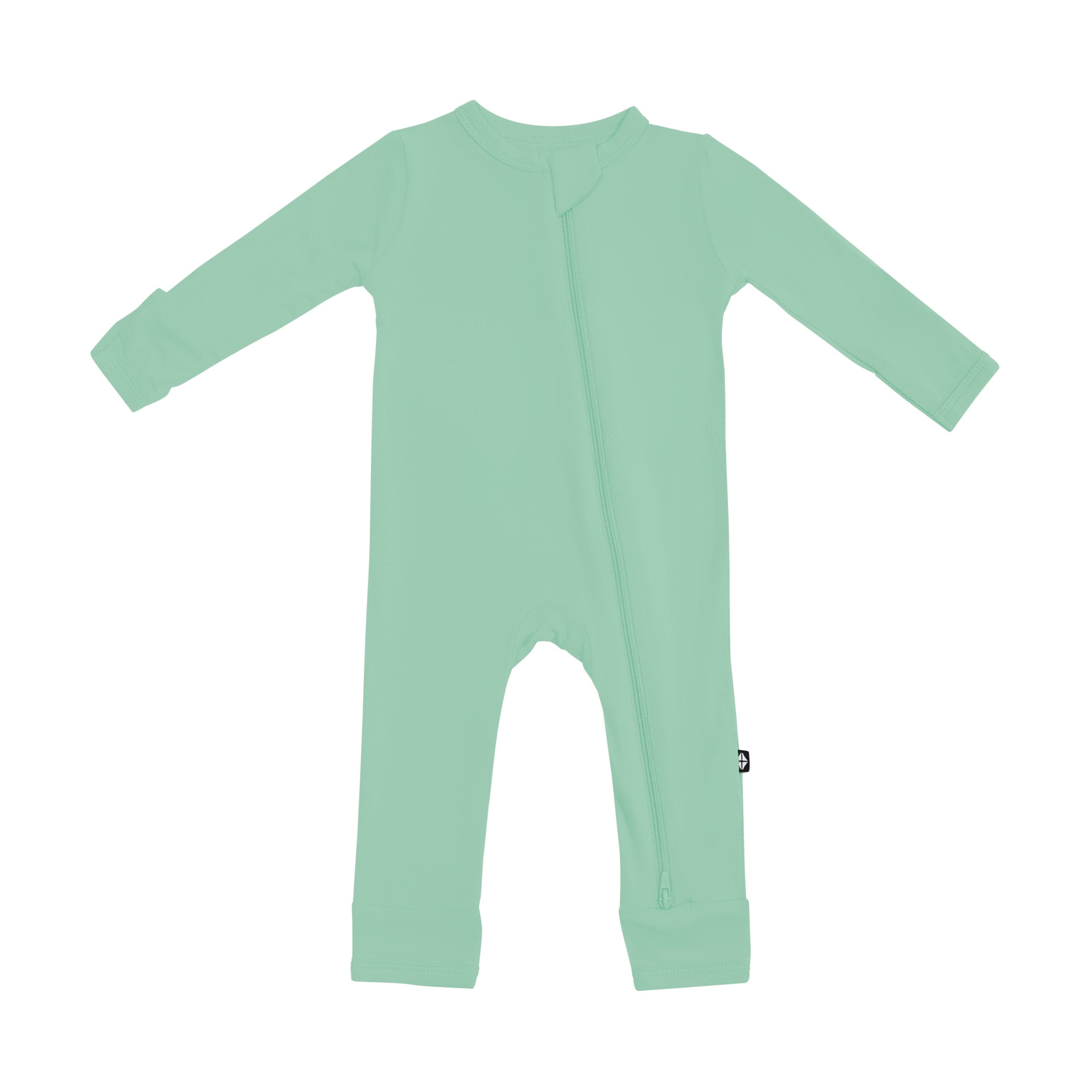 Kyte Baby Zippered Rompers Zippered Romper in Wasabi