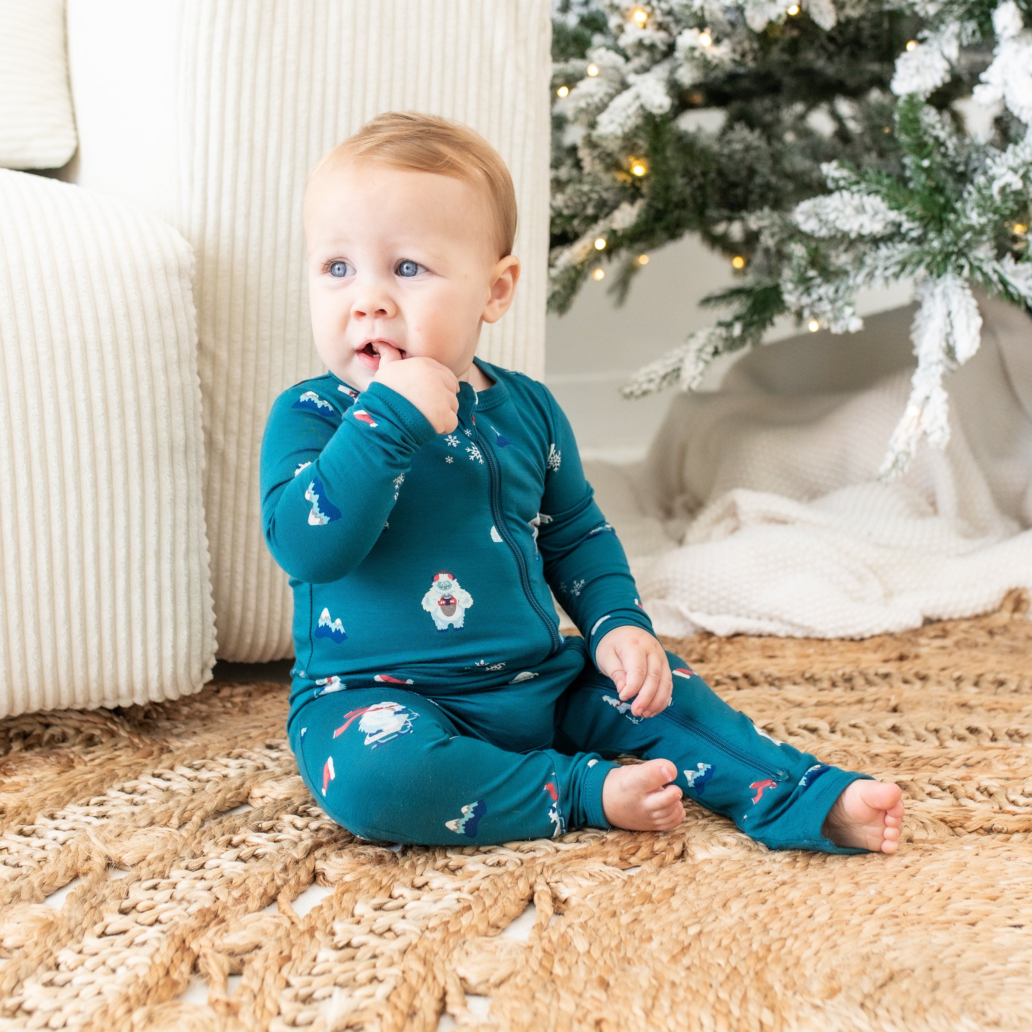Kyte Baby Zippered Rompers Zippered Romper in Yeti