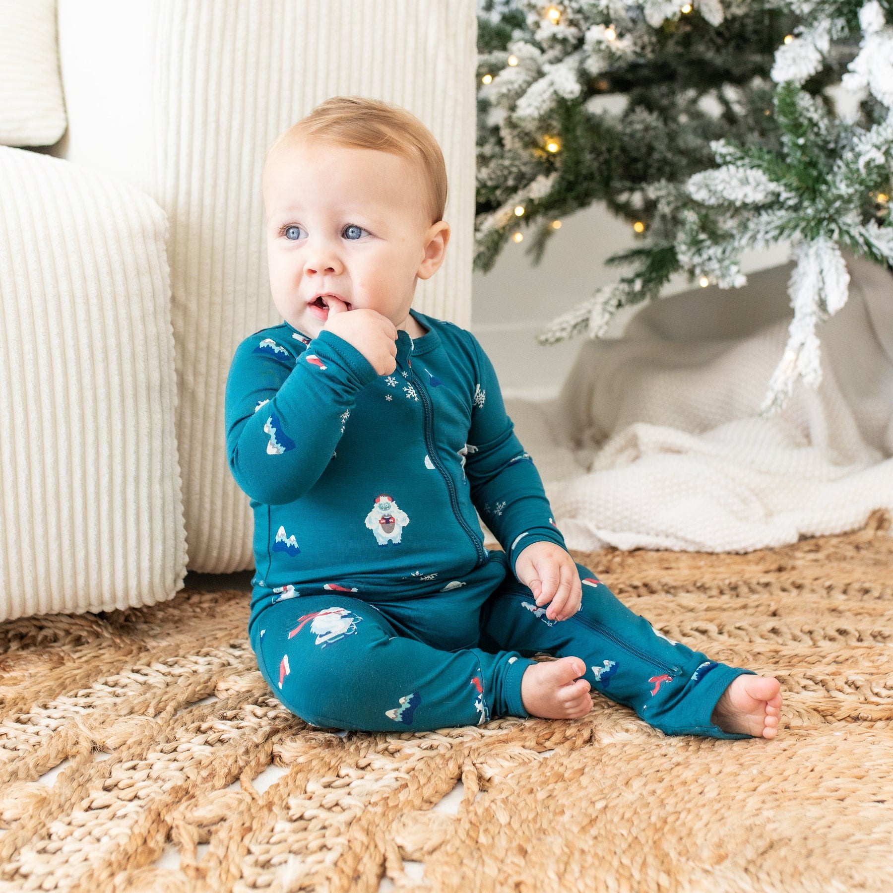 Kyte Baby Zippered Rompers Zippered Romper in Yeti