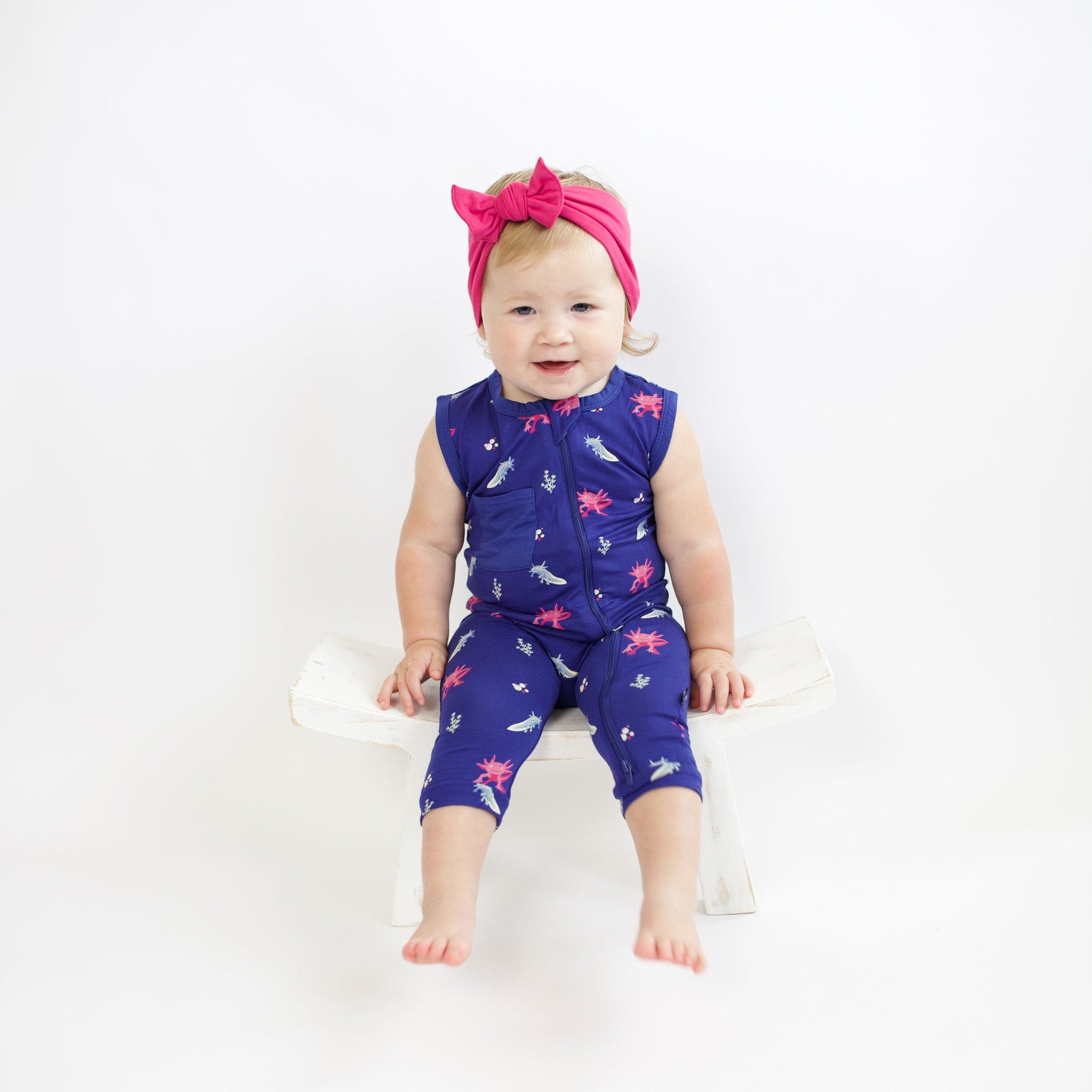 Kyte Baby Zippered Sleeveless Romper Zippered Sleeveless Romper in Axolotl