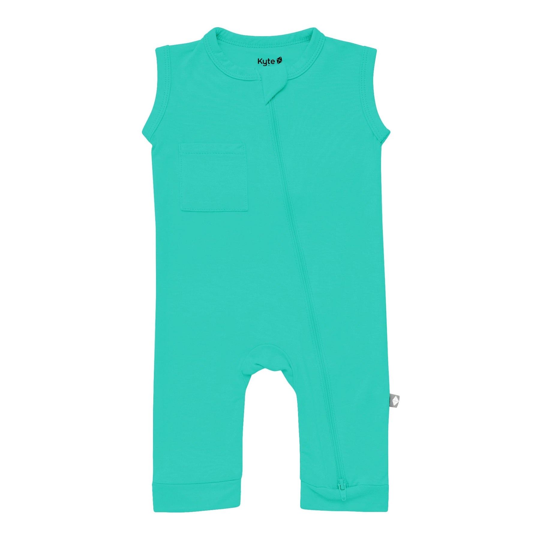 Kyte Baby Zippered Sleeveless Romper Zippered Sleeveless Romper in Caribbean