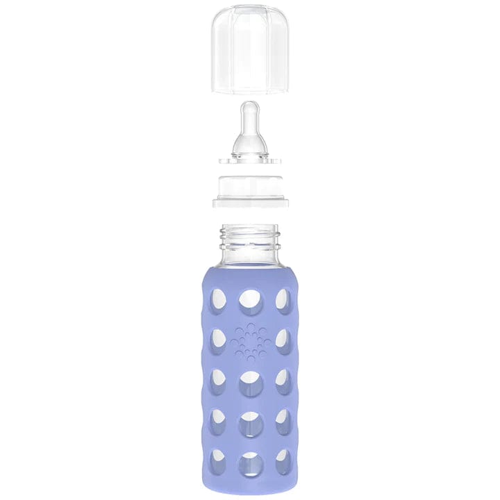 Lifefactory Soother (Blueberry) Lifefactory 9oz Glass Baby Bottle - Stage 2 Nipple, Stopper, and Cap (Blueberry)