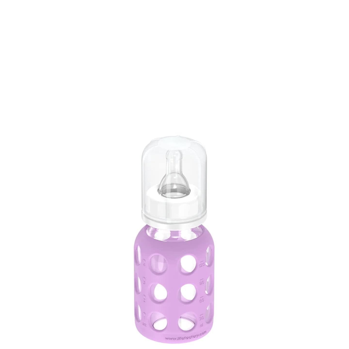 Lifefactory Soother (Lavender) Lifefactory 4oz Glass Baby Bottle - Stage 1 Nipple, Stopper, and Cap (Lavender)
