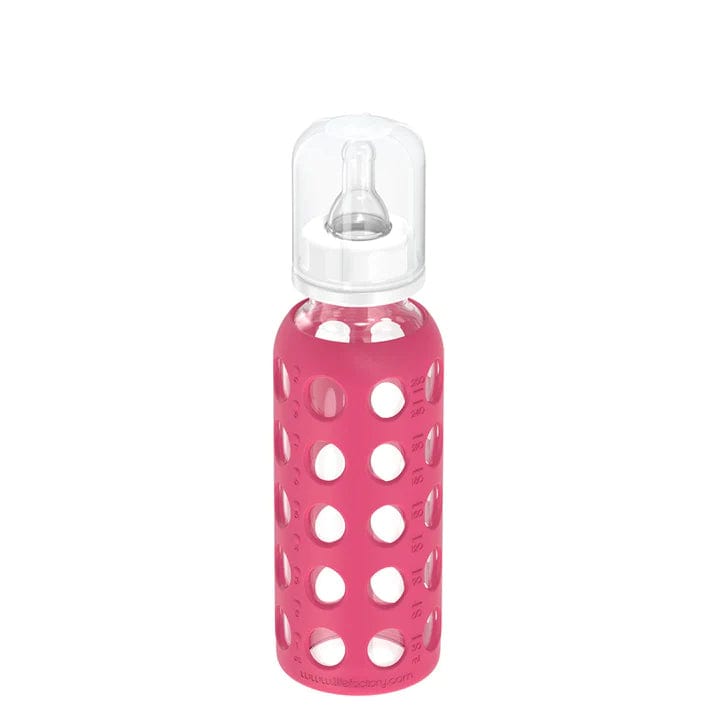 Lifefactory Soother (Raspberry) Lifefactory 9oz Glass Baby Bottle - Stage 2 Nipple, Stopper, and Cap (Raspberry)