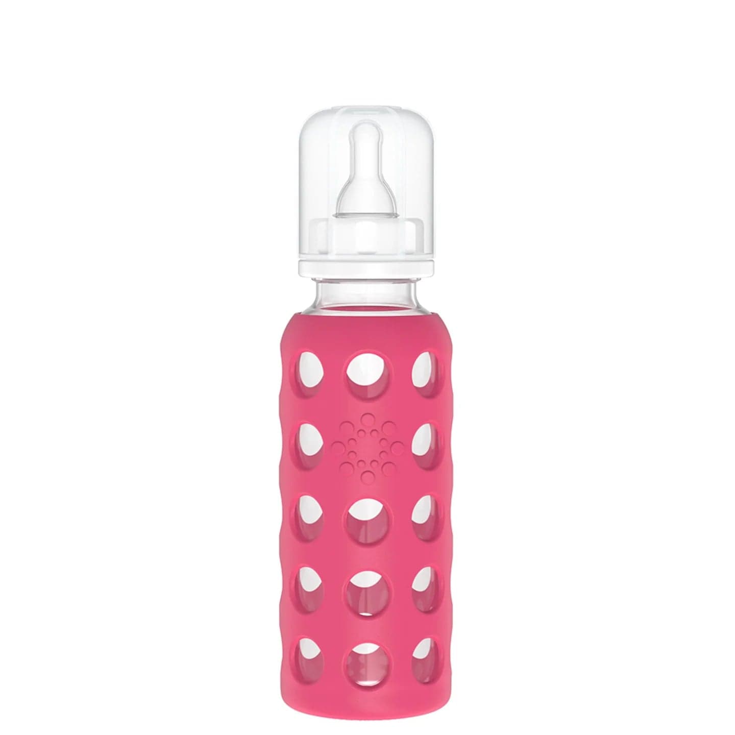 Lifefactory Soother (Raspberry) Lifefactory 9oz Glass Baby Bottle - Stage 2 Nipple, Stopper, and Cap (Raspberry)
