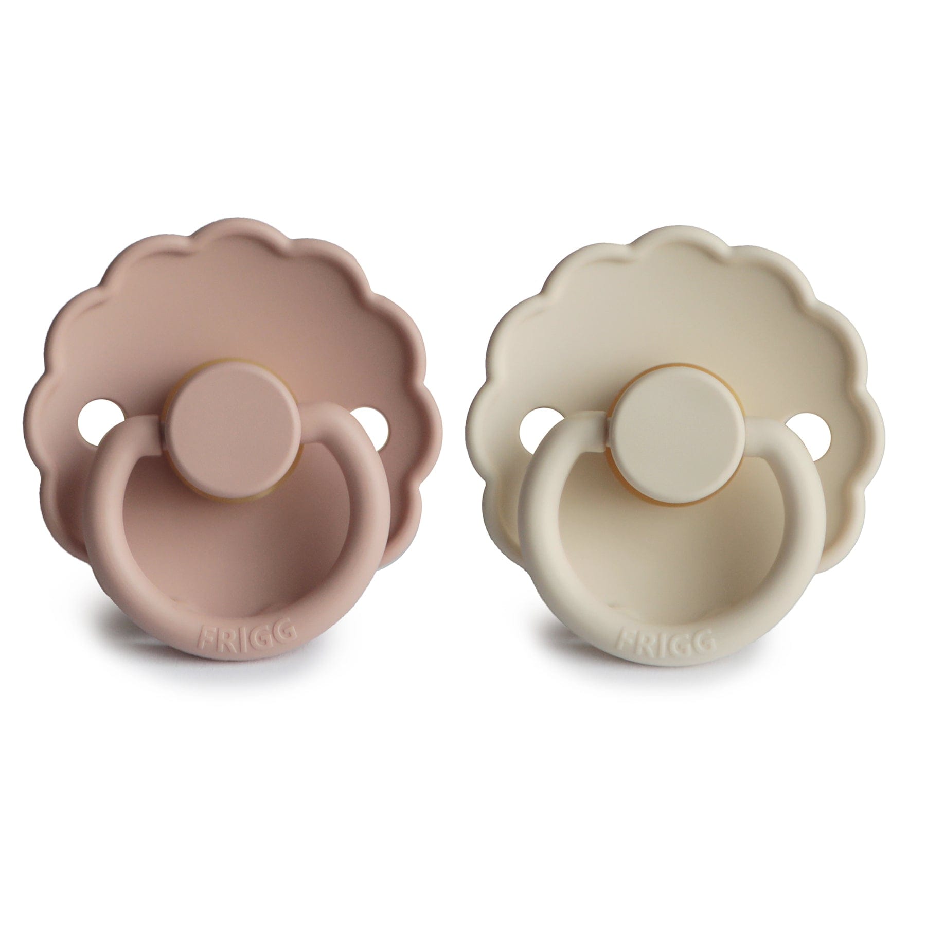Mushie Soother FRIGG Daisy Natural Rubber Baby Pacifier (Blush/Cream) 2-Pack