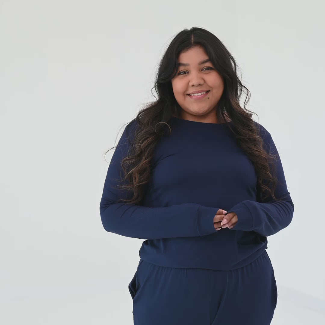 Women's Jogger Pajama Set in Navy