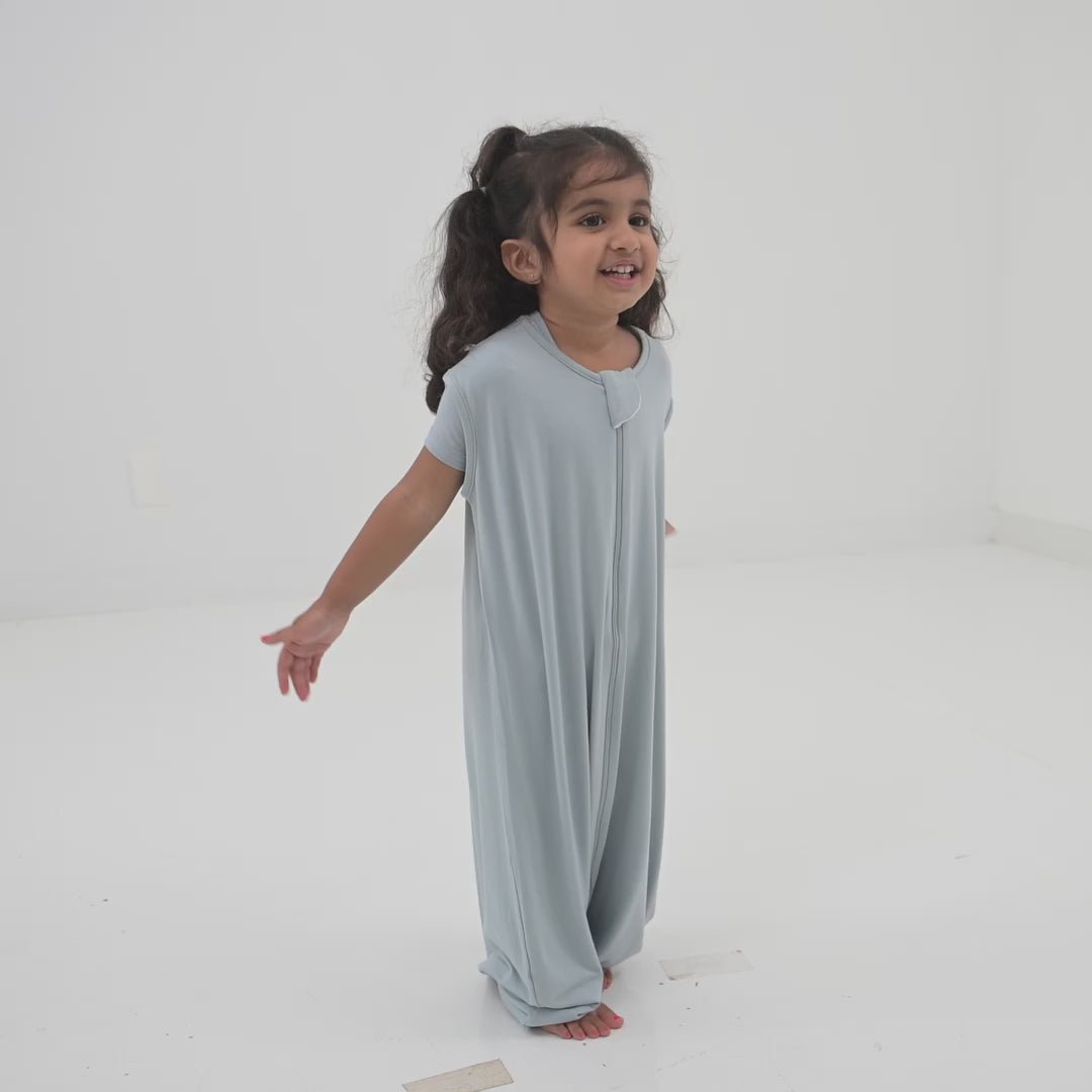 Video of young girl modeling the Sleep Bag Walker in Fog 0.5