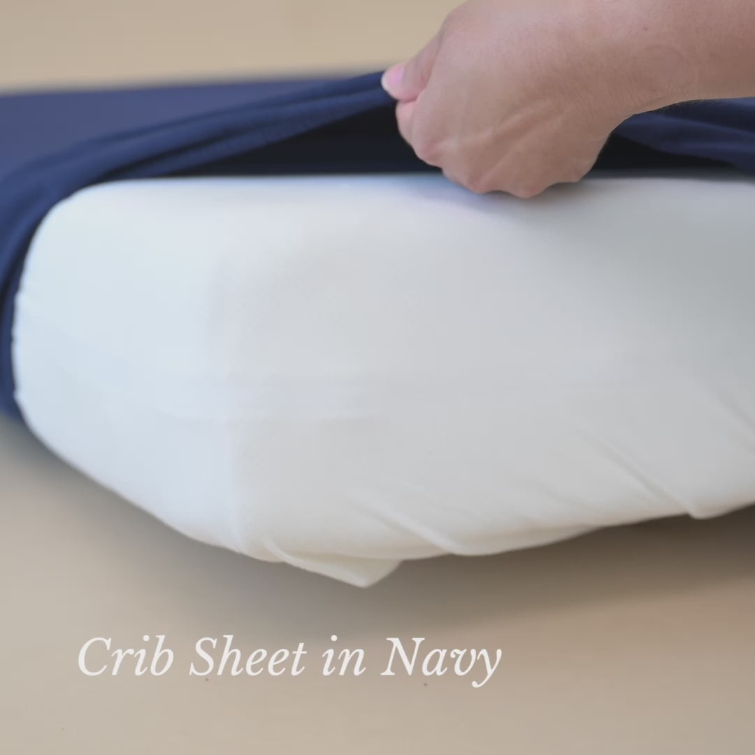 Crib Sheet in Navy