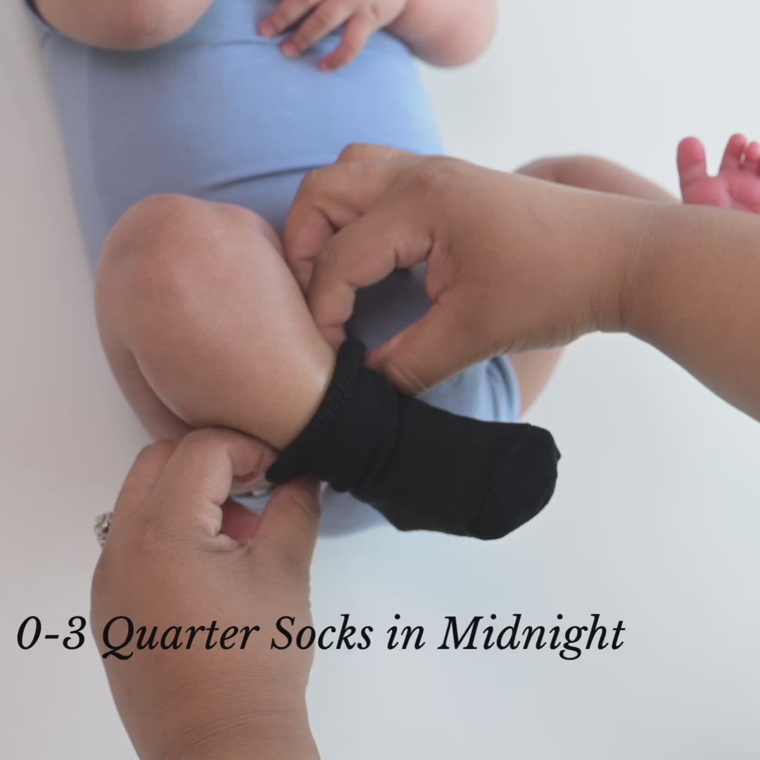 Quarter Socks Combo 5-Pack in Midnight