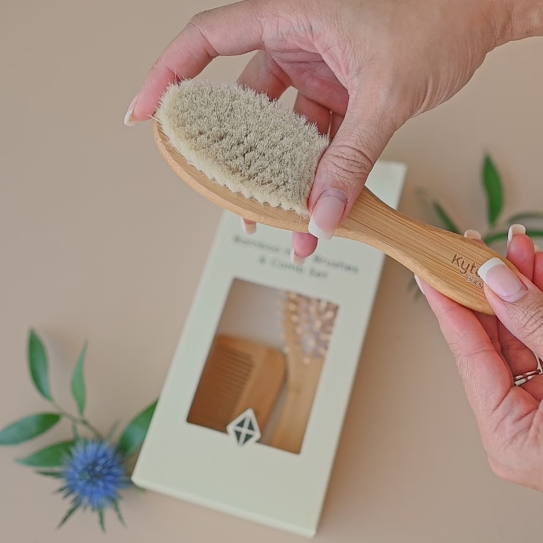 Video showing the kyte baby 3 piece brush set 
