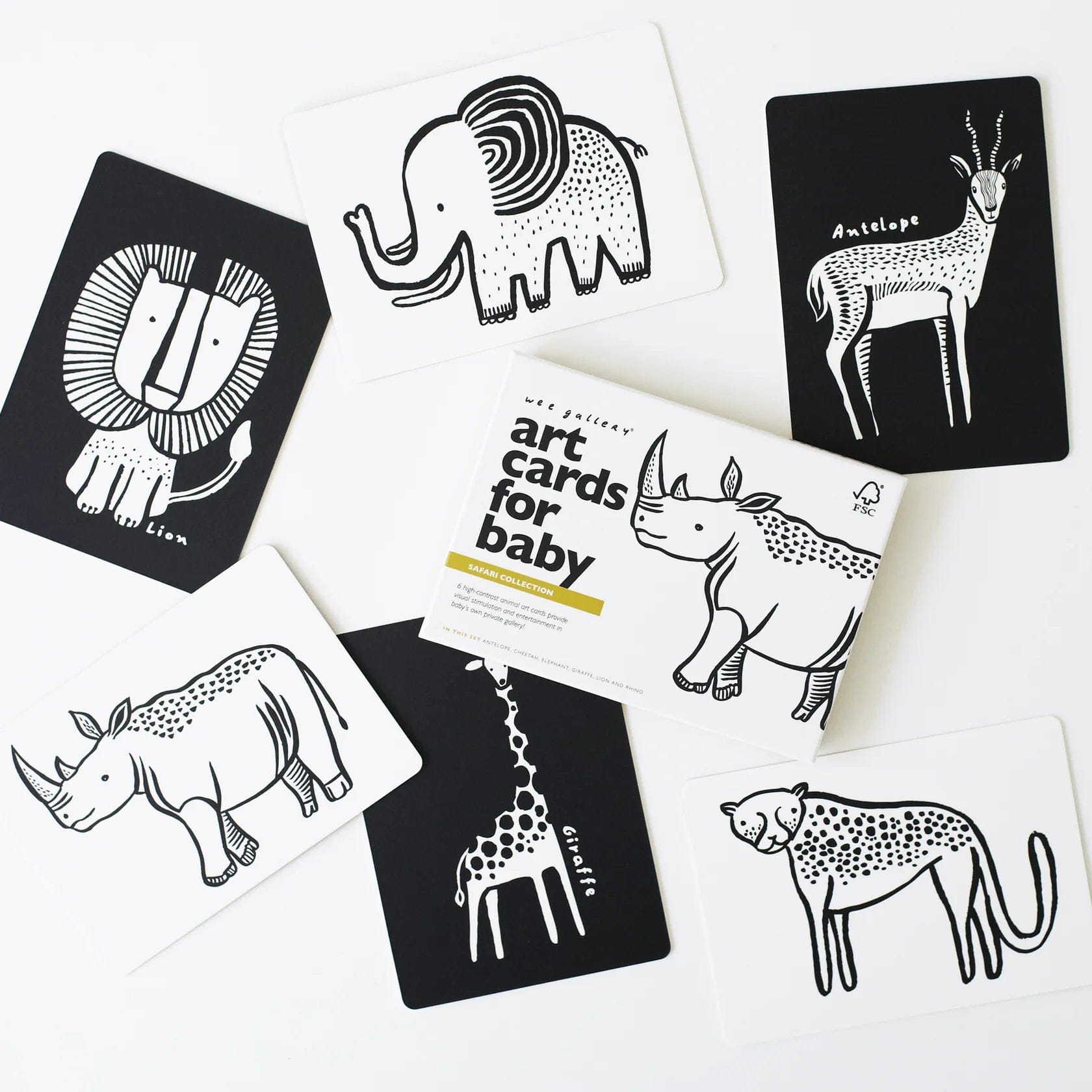 Wee Gallery Accessory Safari Art Cards Wee Gallery Safari Art Cards