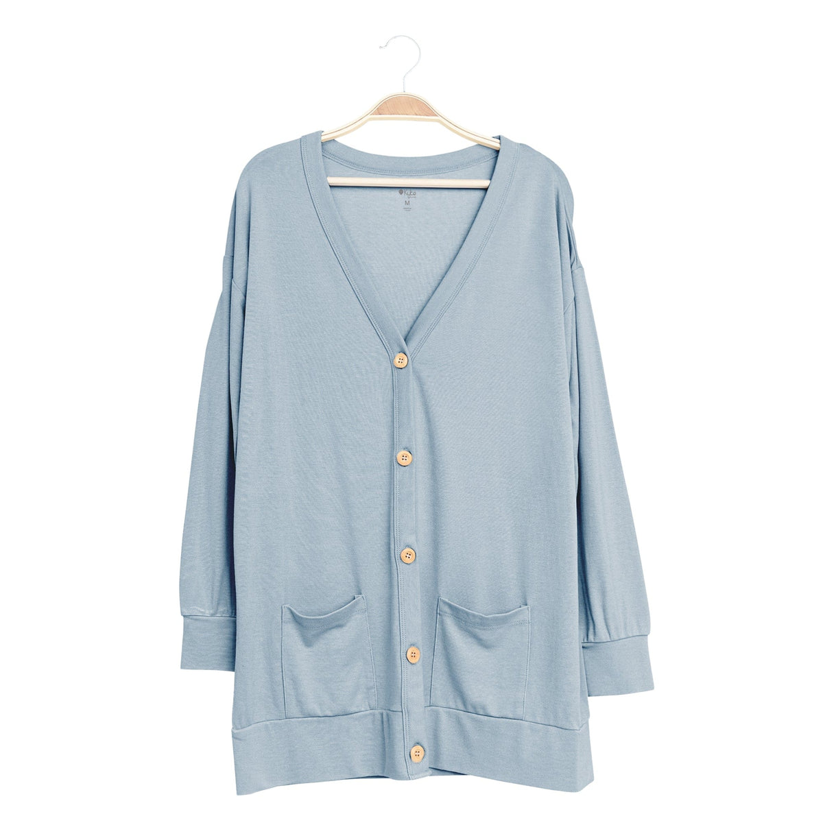 Kyte BABY Adult Bamboo Jersey Cardigan Adult Bamboo Jersey Cardigan in Fog