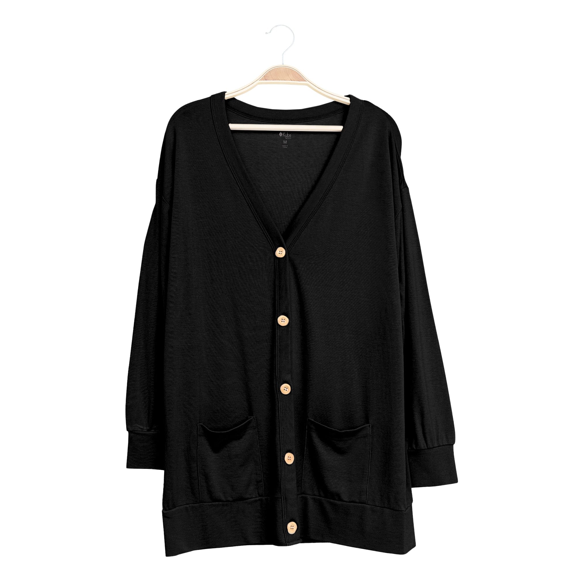 Kyte BABY Adult Bamboo Jersey Cardigan Adult Bamboo Jersey Cardigan in Midnight