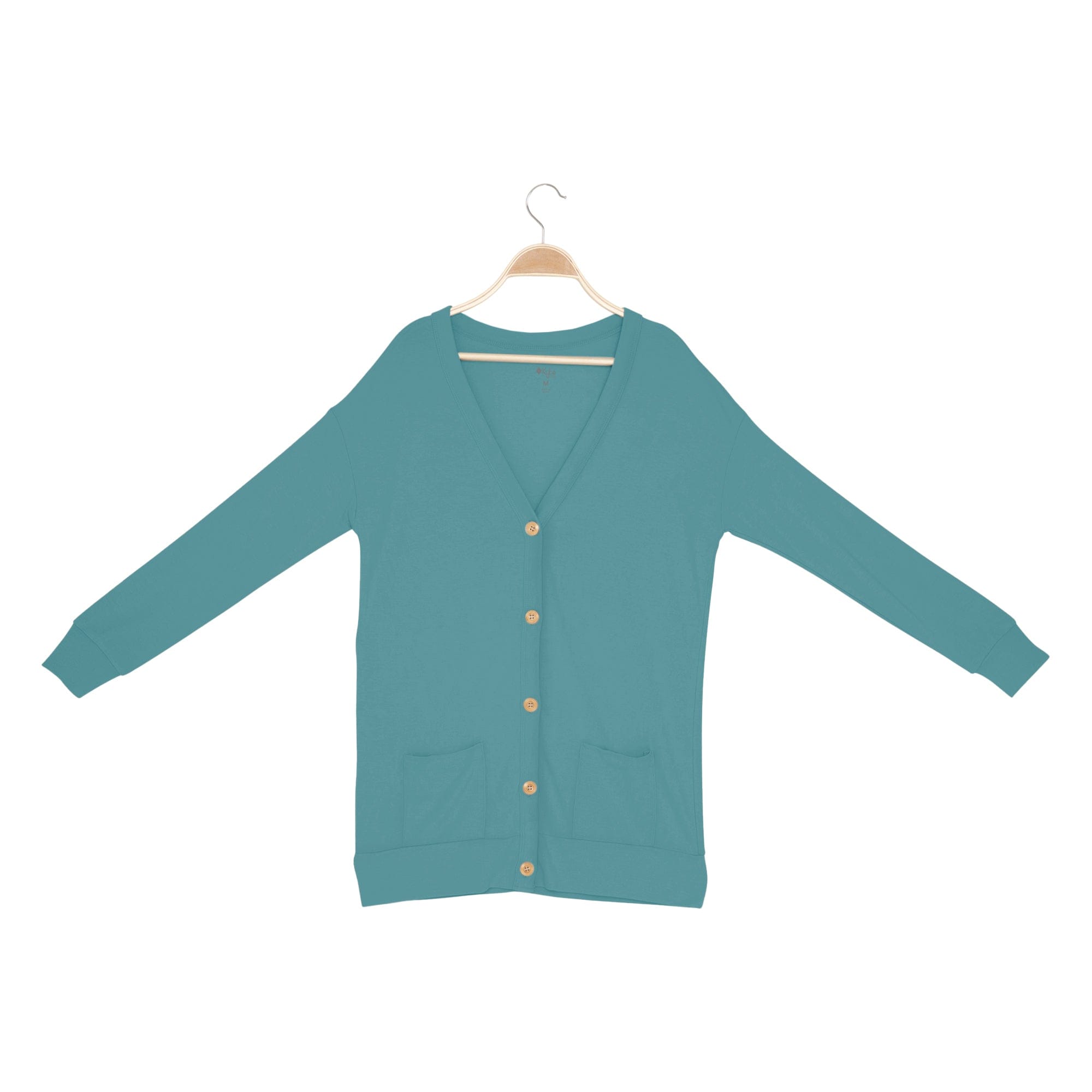 Kyte BABY Adult Bamboo Jersey Cardigan Bamboo Jersey Adult Cardigan in Cove