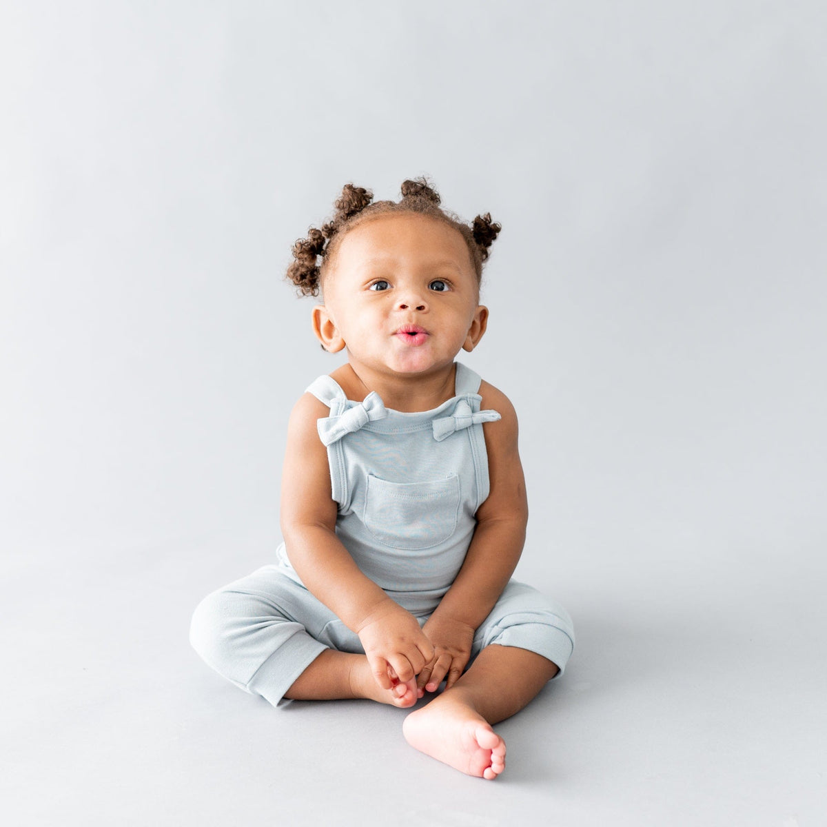 Kyte BABY Baby Overall Bamboo Jersey Overall in Fog
