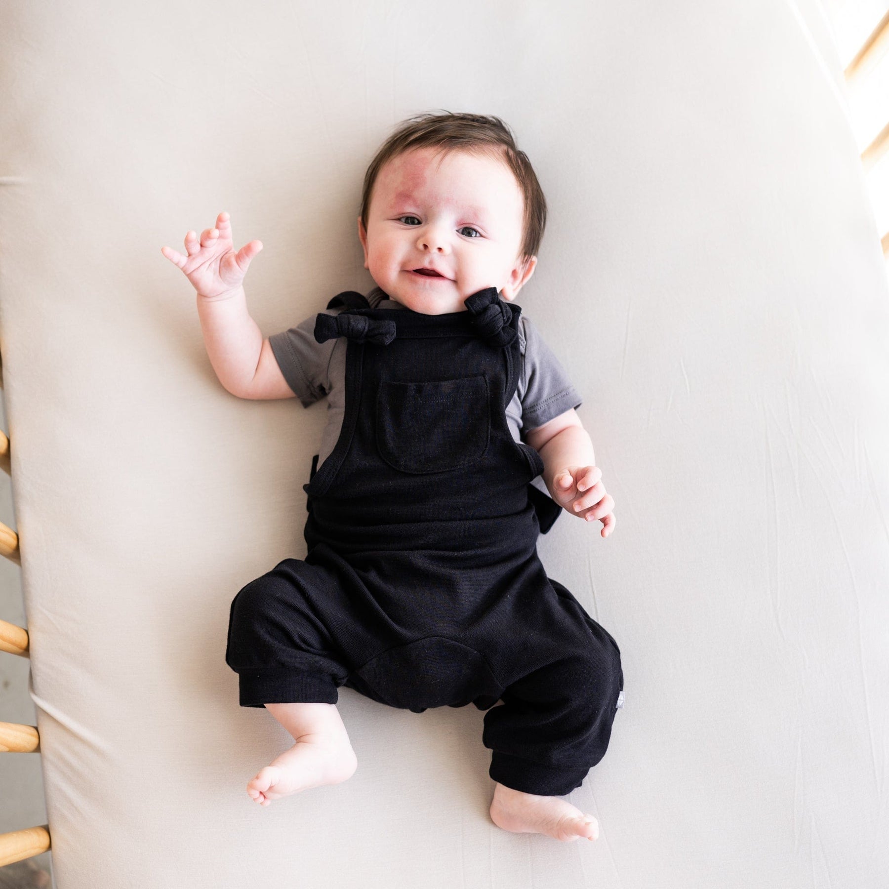 Kyte BABY Baby Overall Bamboo Jersey Overall in Midnight