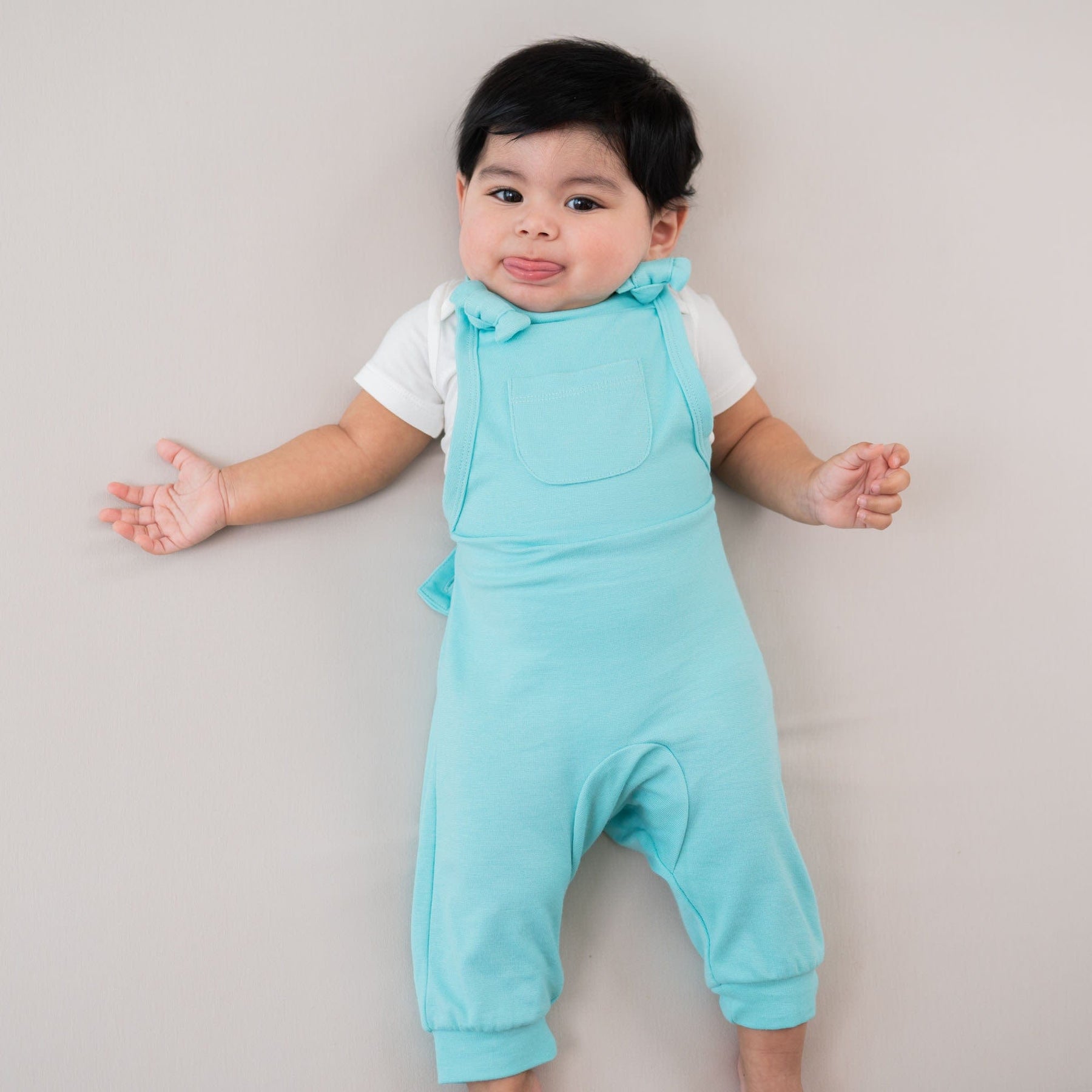 Kyte BABY Baby Overall Bamboo Jersey Overall in Robin