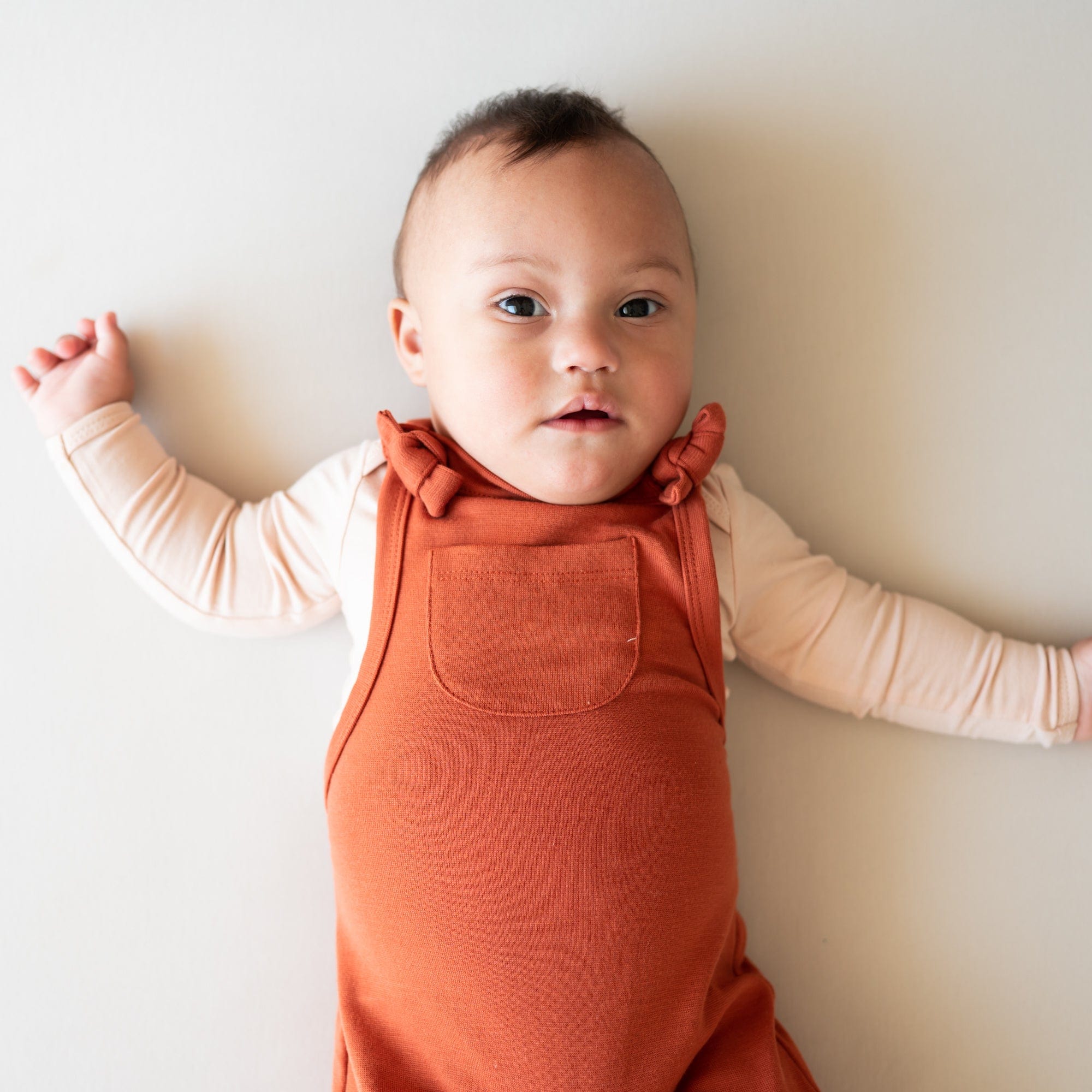 Kyte BABY Baby Overall Bamboo Jersey Overall in Rust