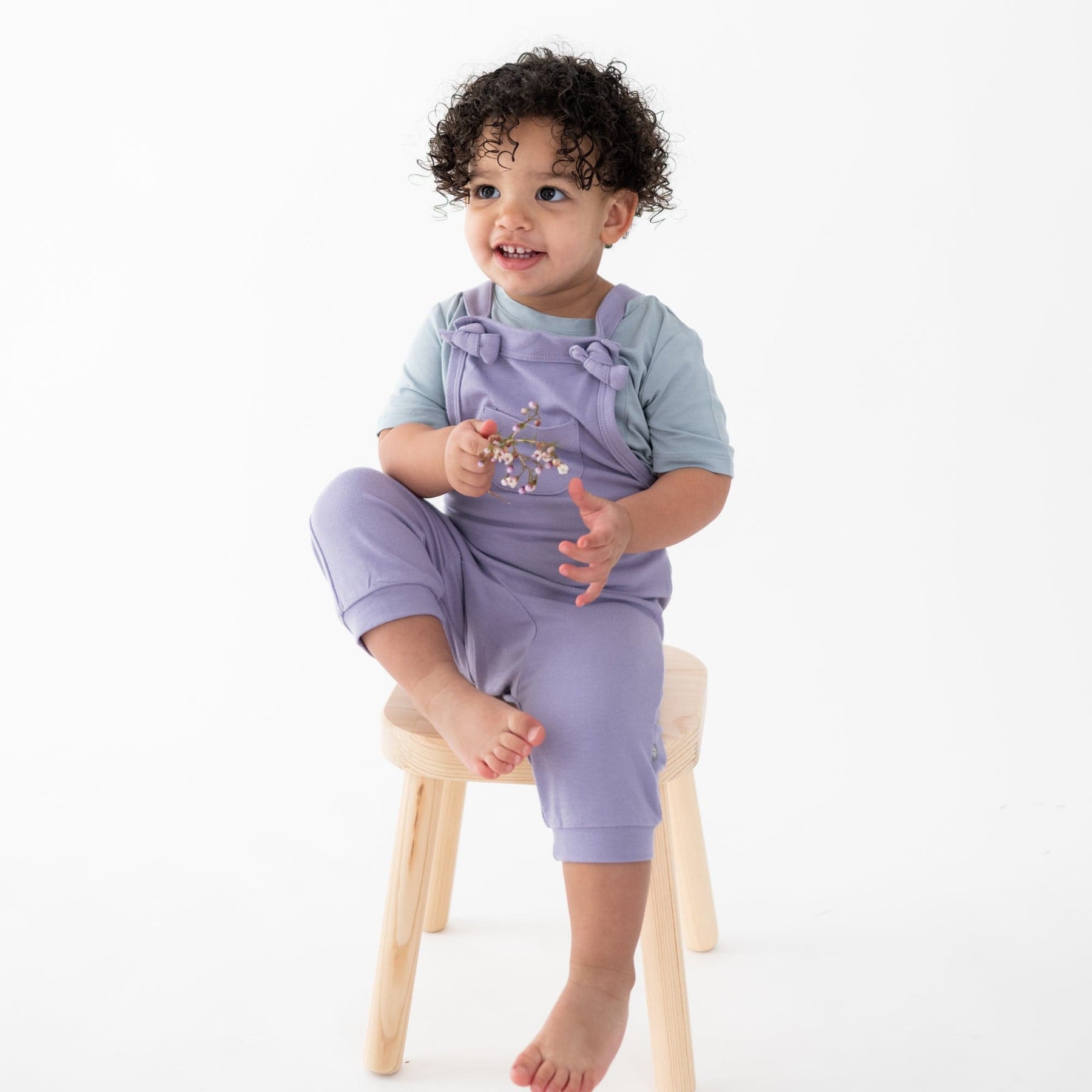 Kyte BABY Baby Overall Bamboo Jersey Overall in Taro