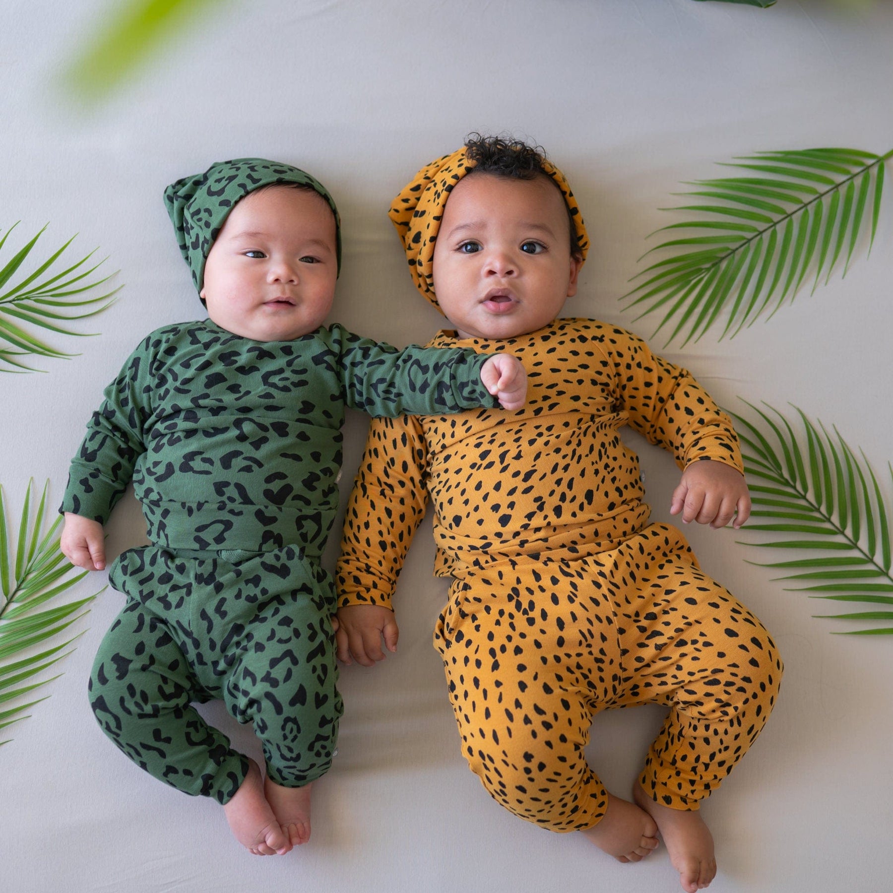 Kyte BABY Baby & Toddler Beanie Bamboo Jersey Beanie in Hunter Leopard