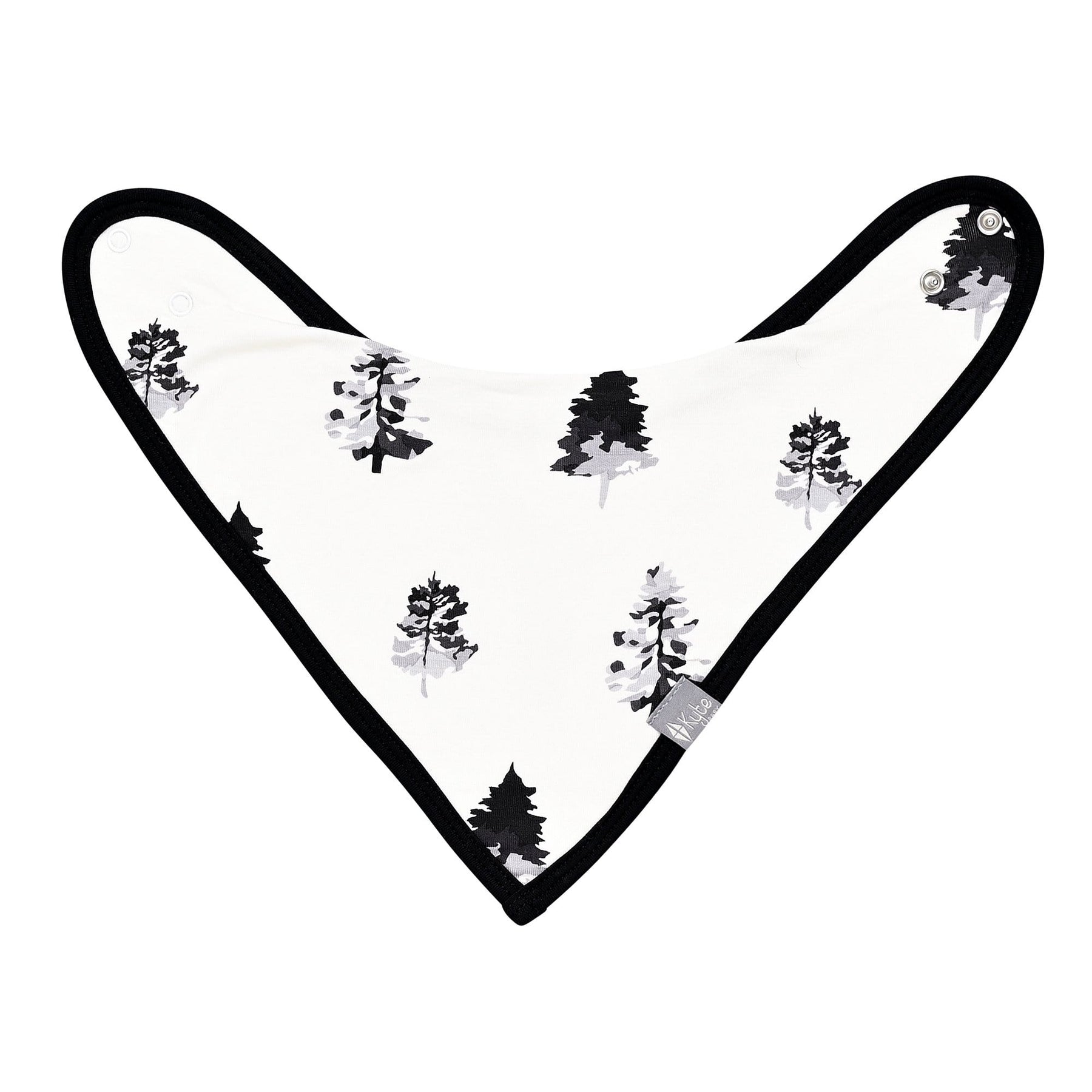 Kyte BABY Bib Black and White Tree Printed Bib in Black and White Tree
