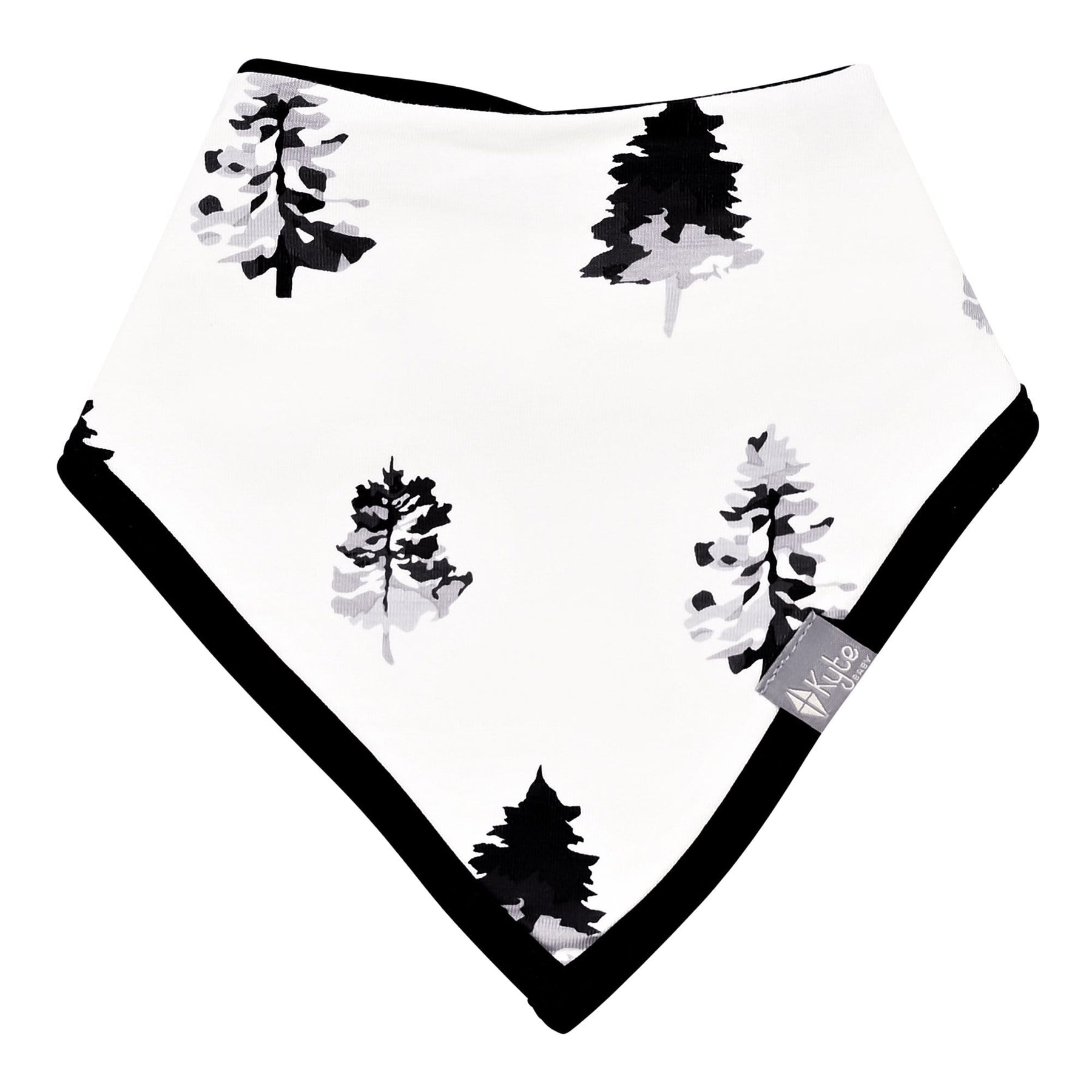 Kyte BABY Bib Black and White Tree Printed Bib in Black and White Tree