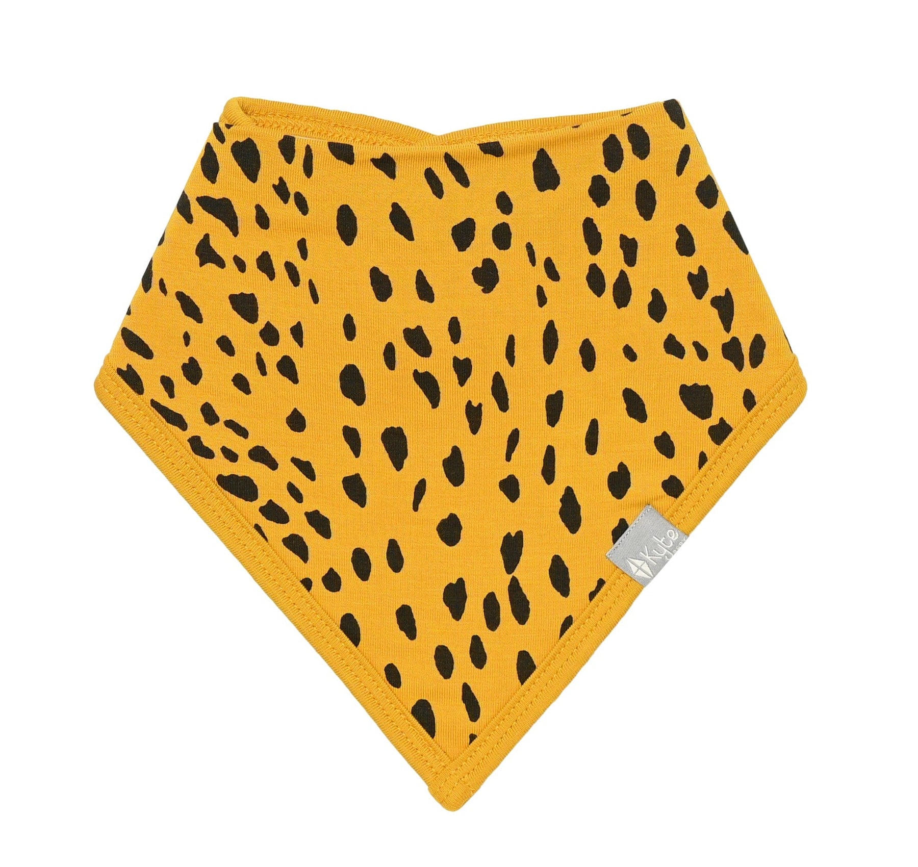 Kyte BABY Bib Marigold Cheetah Bib in Marigold Cheetah