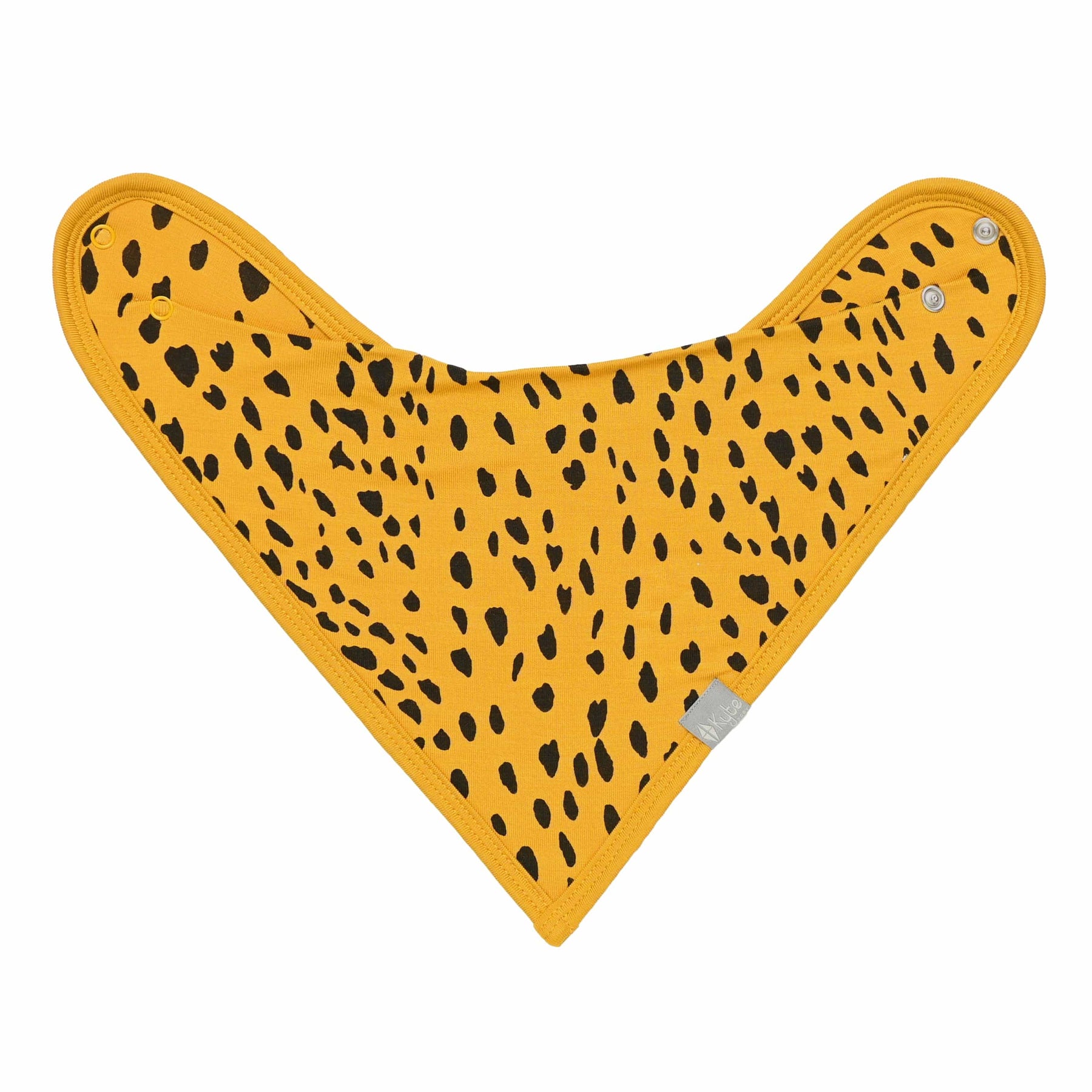 Kyte BABY Bib Marigold Cheetah Bib in Marigold Cheetah