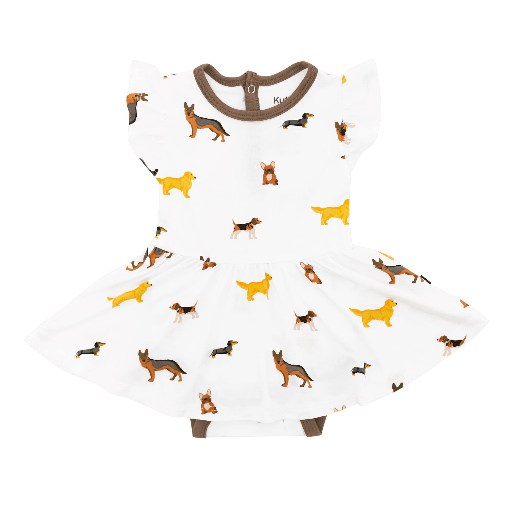 Kyte Baby Bodysuit Dress Twirl Bodysuit Dress in Dog