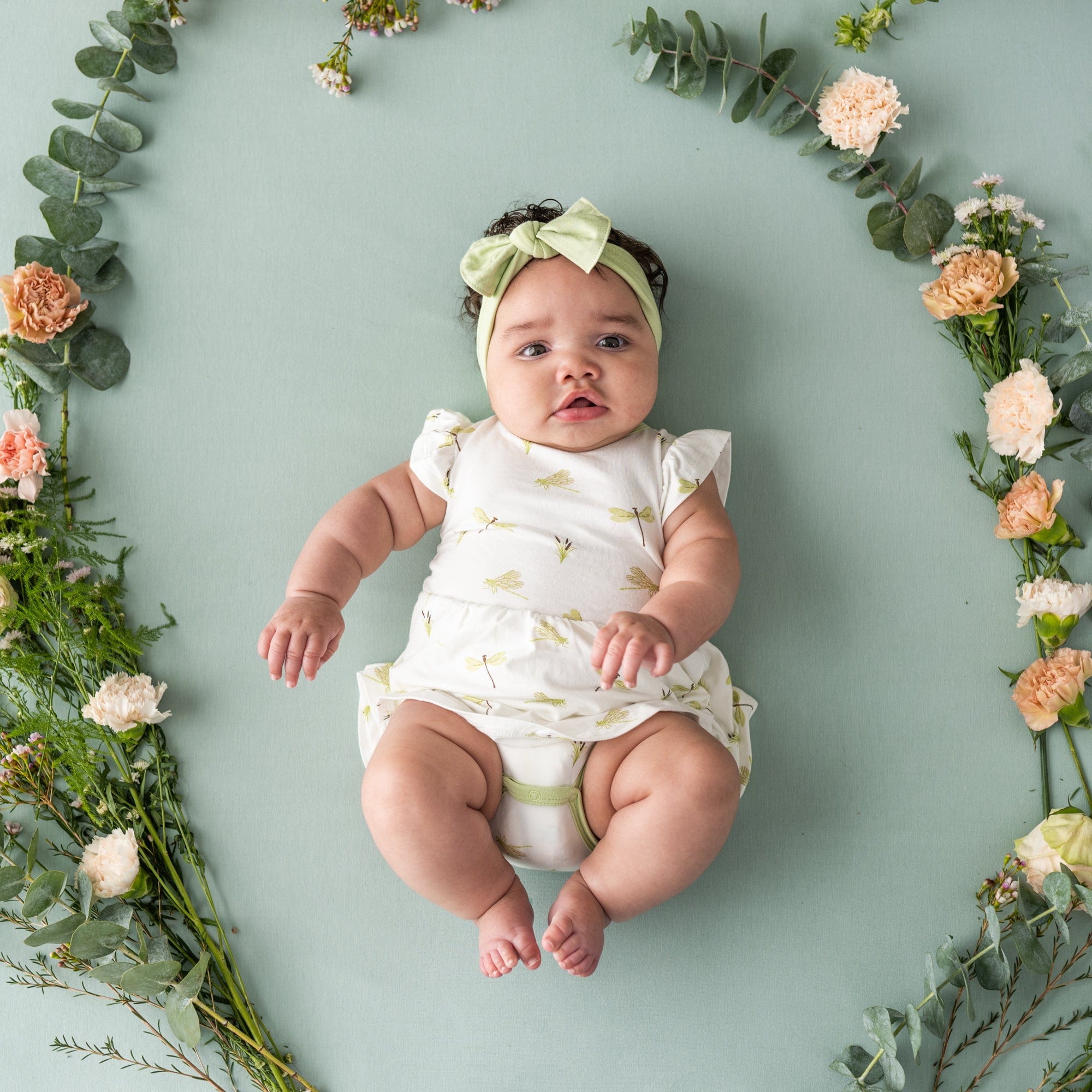 Kyte BABY Bodysuit Dress Twirl Bodysuit Dress in Dragonfly