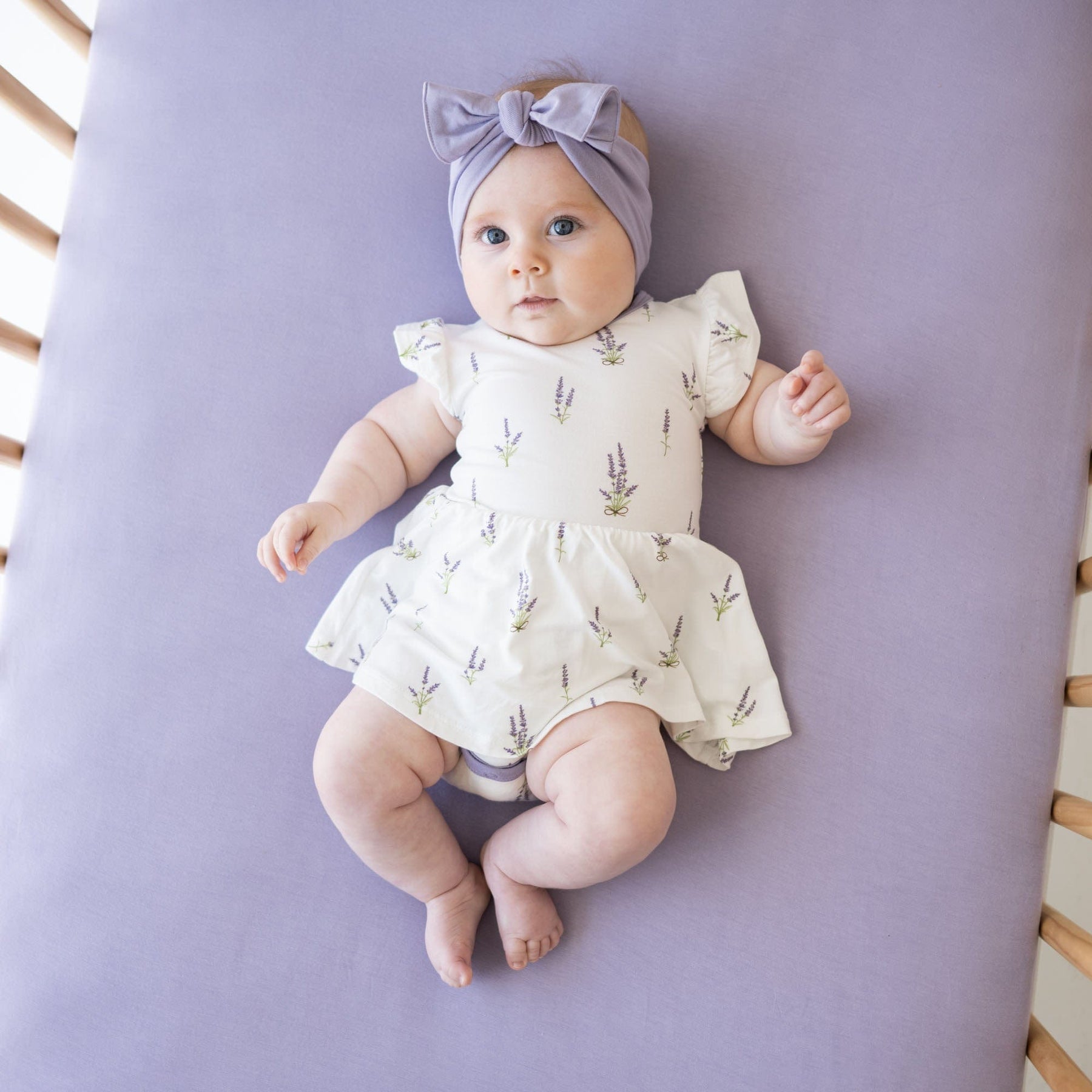 Kyte Baby Bodysuit Dress Twirl Bodysuit Dress in Lavender