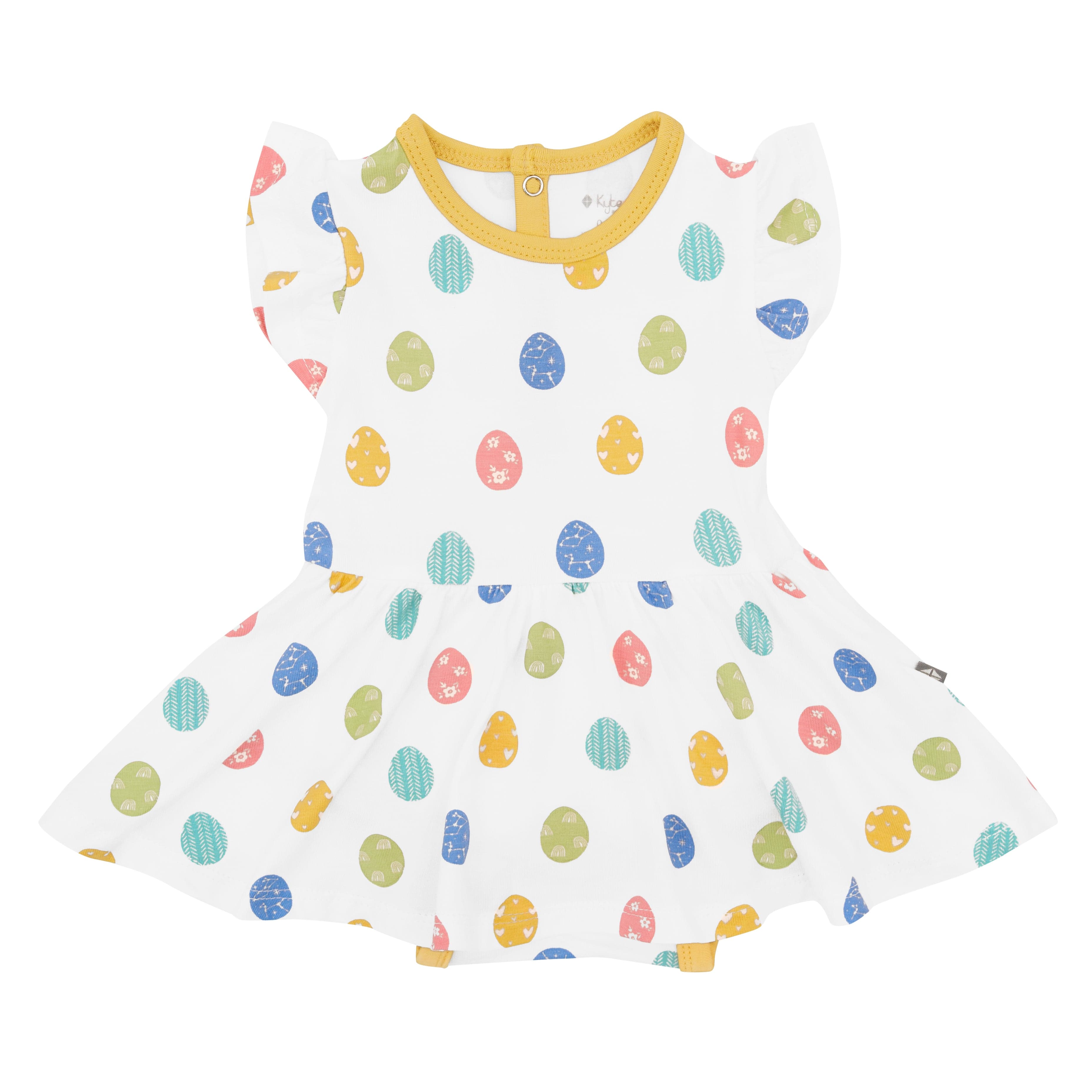 Kyte BABY Bodysuit Dress Twirl Bodysuit Dress in Spring Egg