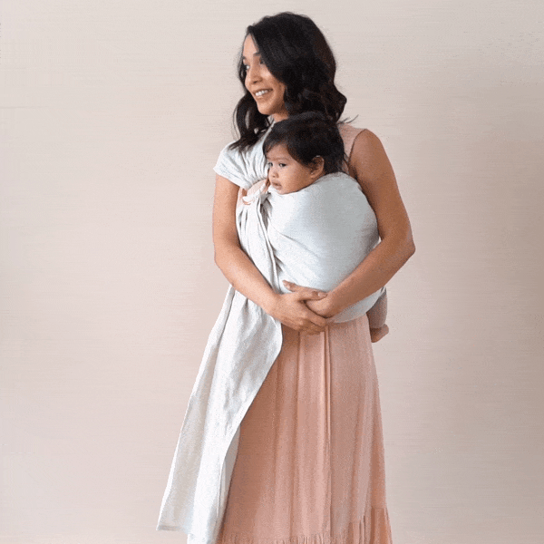 Kyte BABY Carrier Flax with Rose Gold Rings / OS Ring Sling in Flax