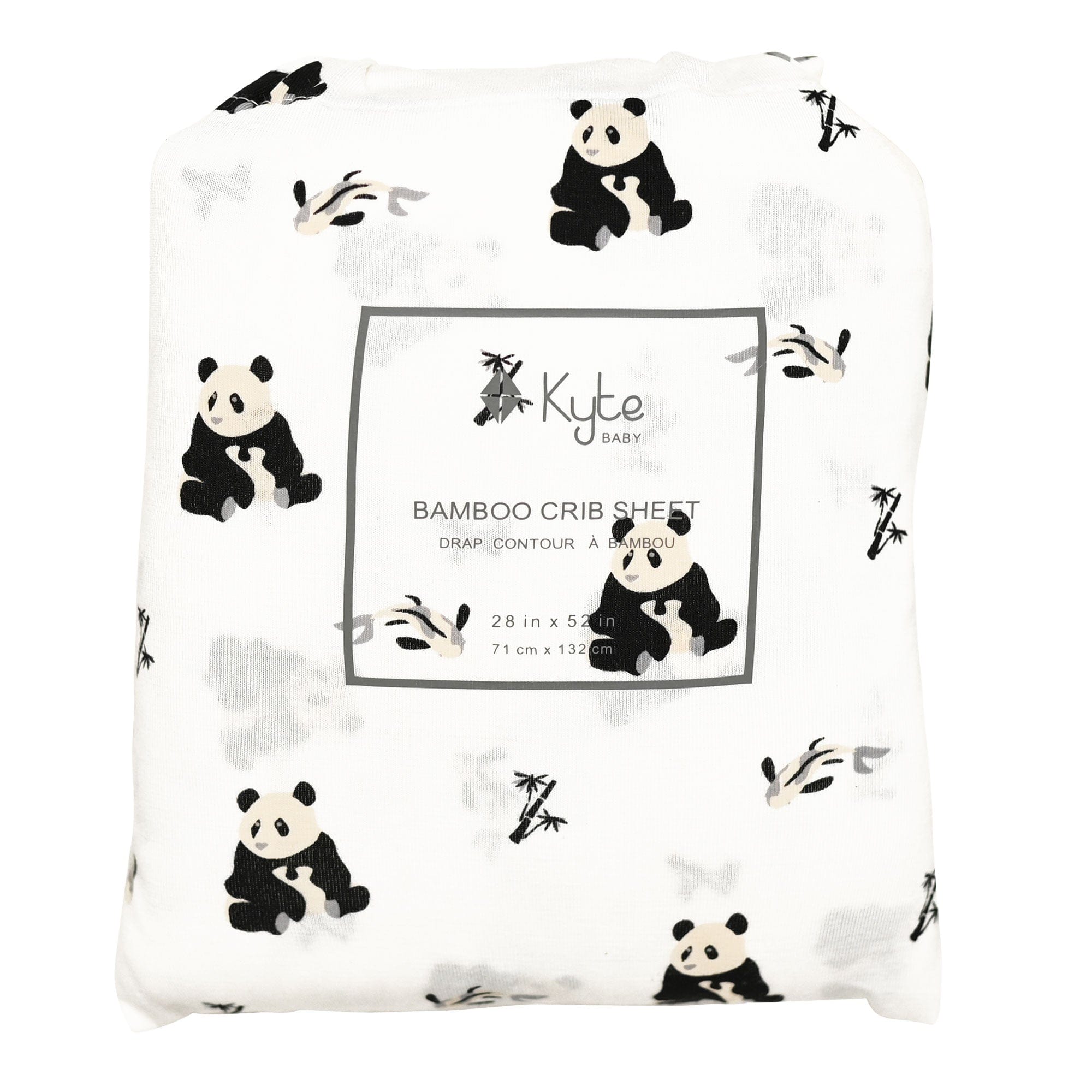 Kyte BABY Crib Sheet Crib Sheet / Black and White Zen Printed Crib Sheet in Black and White Zen