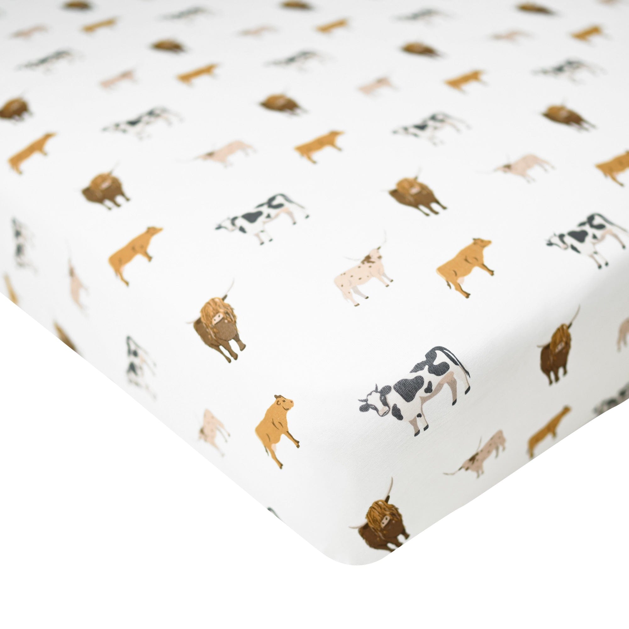 Kyte Baby Crib Sheet in Moo Cow Pattern