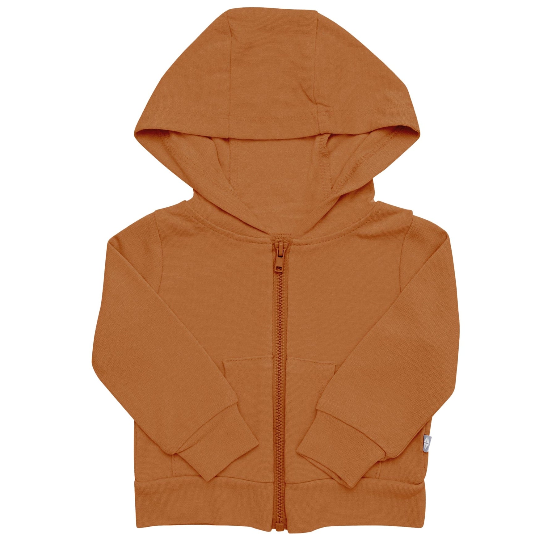 Kyte BABY Hooded Jacket Bamboo Jersey Hooded Jacket in Nutmeg