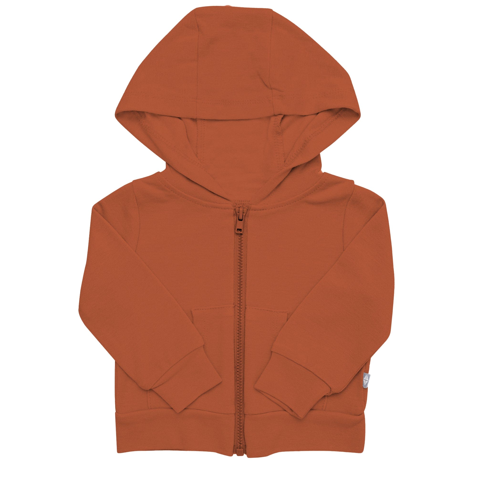 Kyte BABY Hooded Jacket Bamboo Jersey Hooded Jacket in Rust